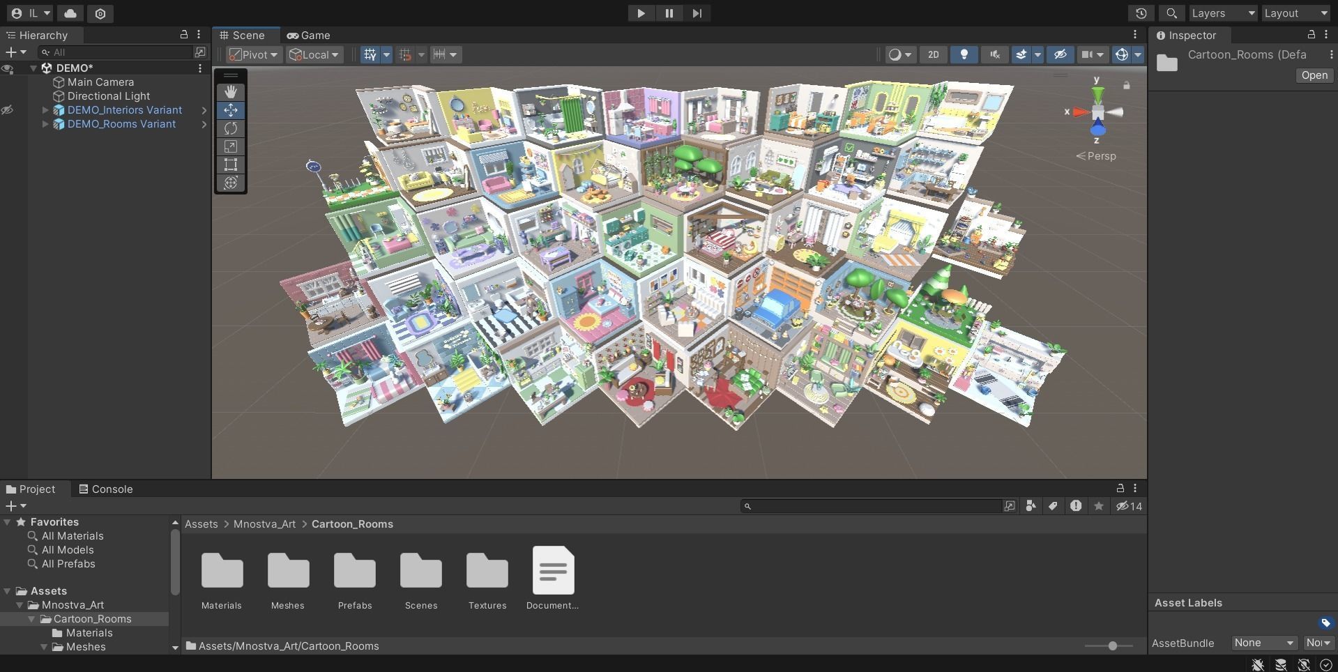 BIG PACK Cozy Cartoon Rooms Interiors 2 Low-poly 3D model_39