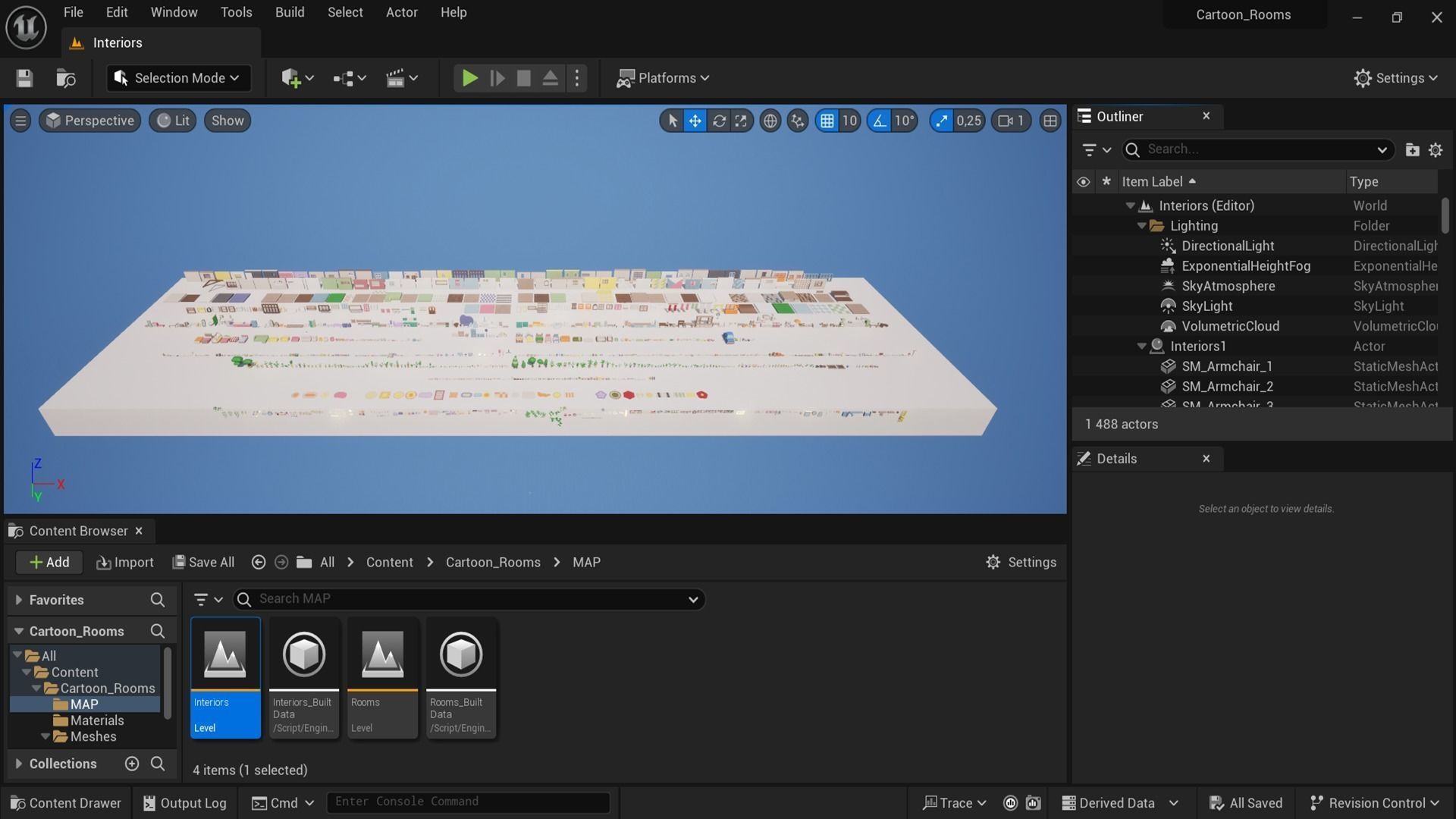 BIG PACK Cozy Cartoon Rooms Interiors 2 Low-poly 3D model_36