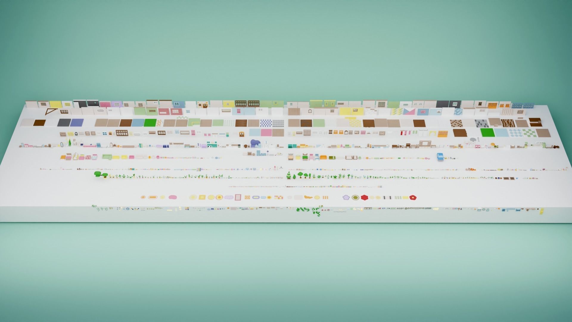 BIG PACK Cozy Cartoon Rooms Interiors 2 Low-poly 3D model_24