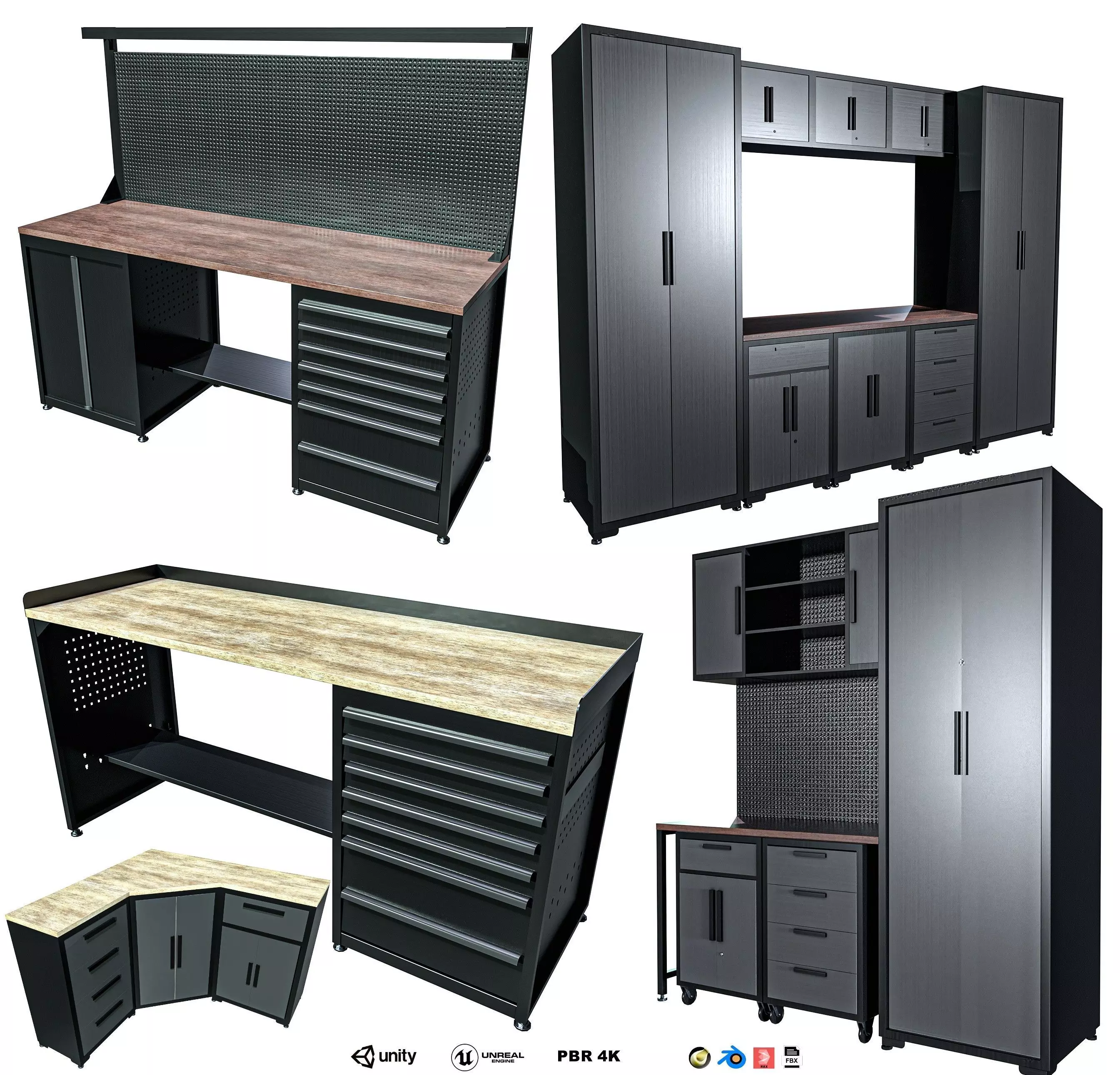 Workbench Pack Low-poly 3D model