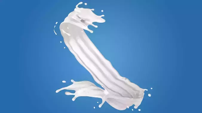Milk Splash liquid 02 3D model