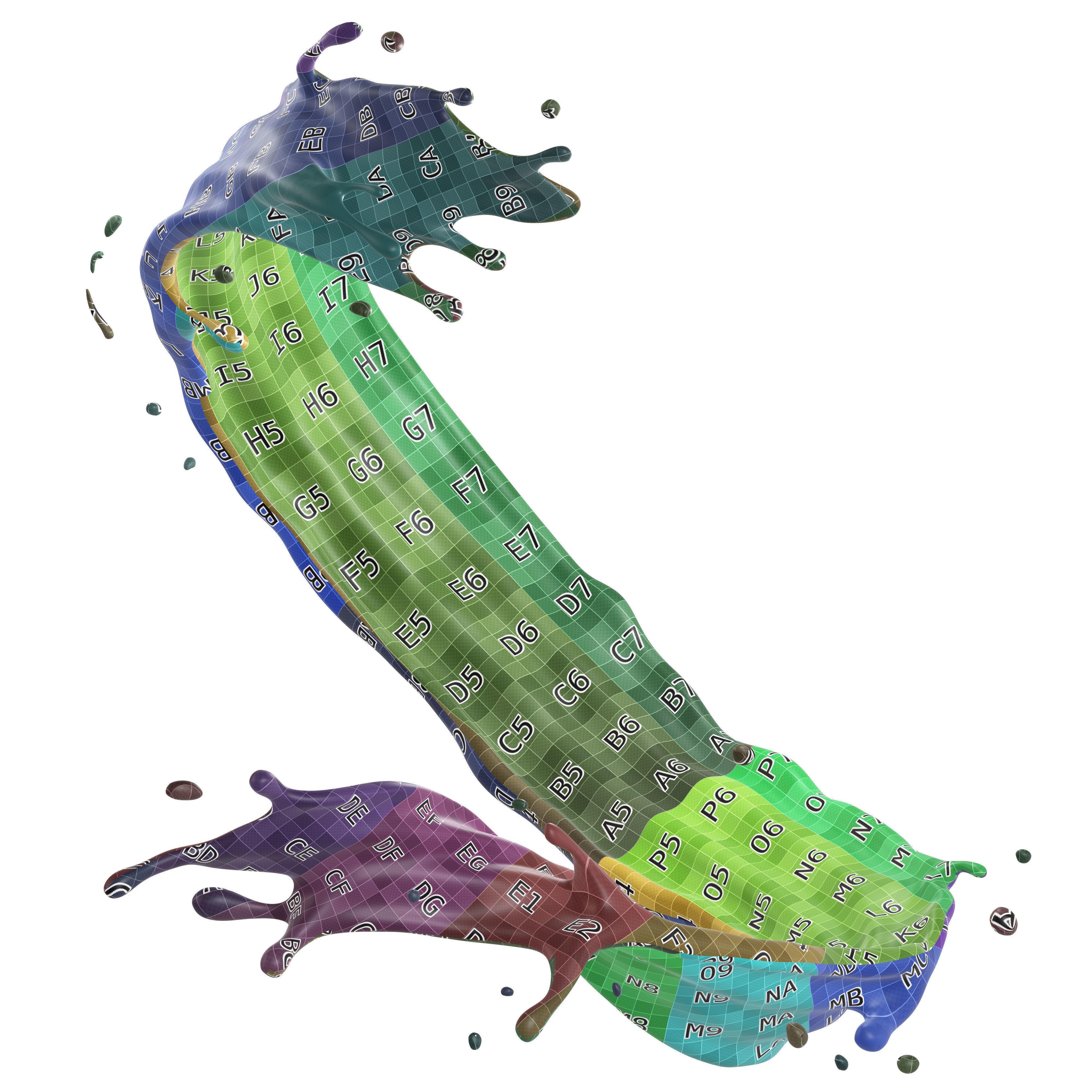 Milk Splash liquid 02 3D model_7