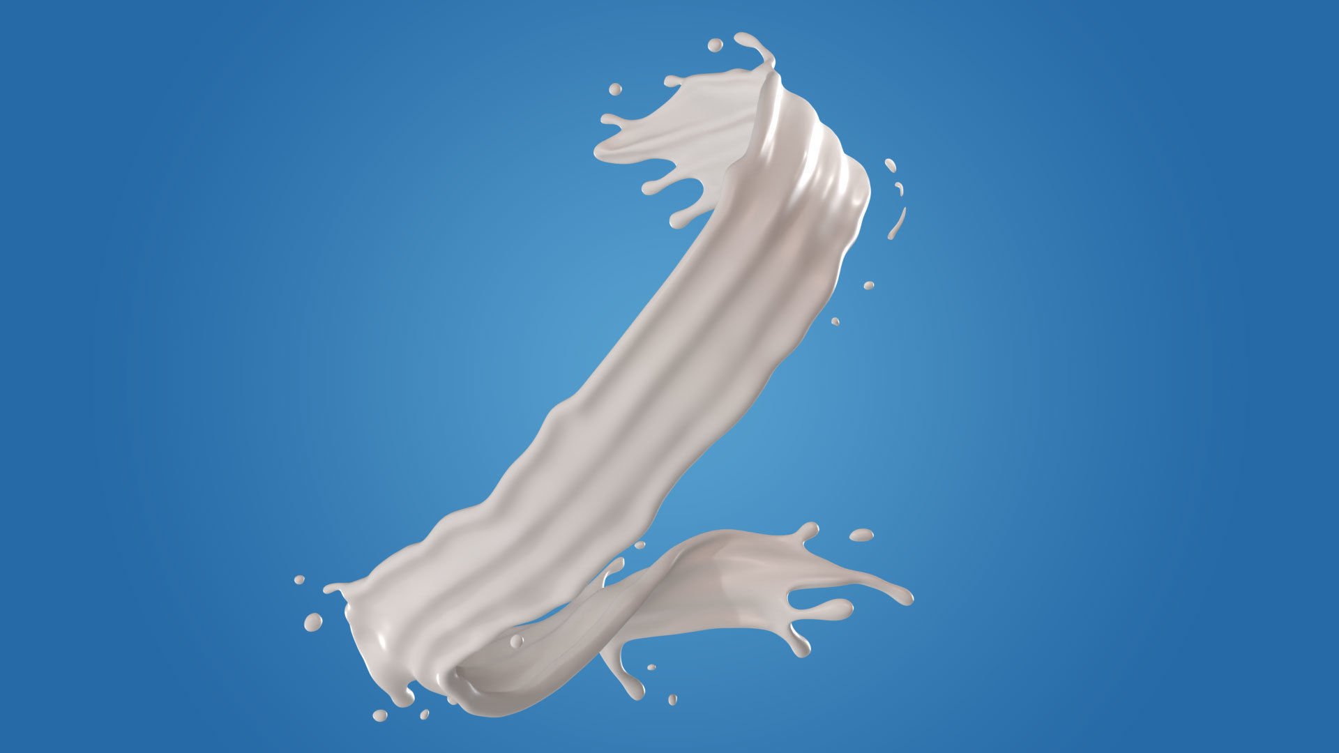 Milk Splash liquid 02 3D model_2