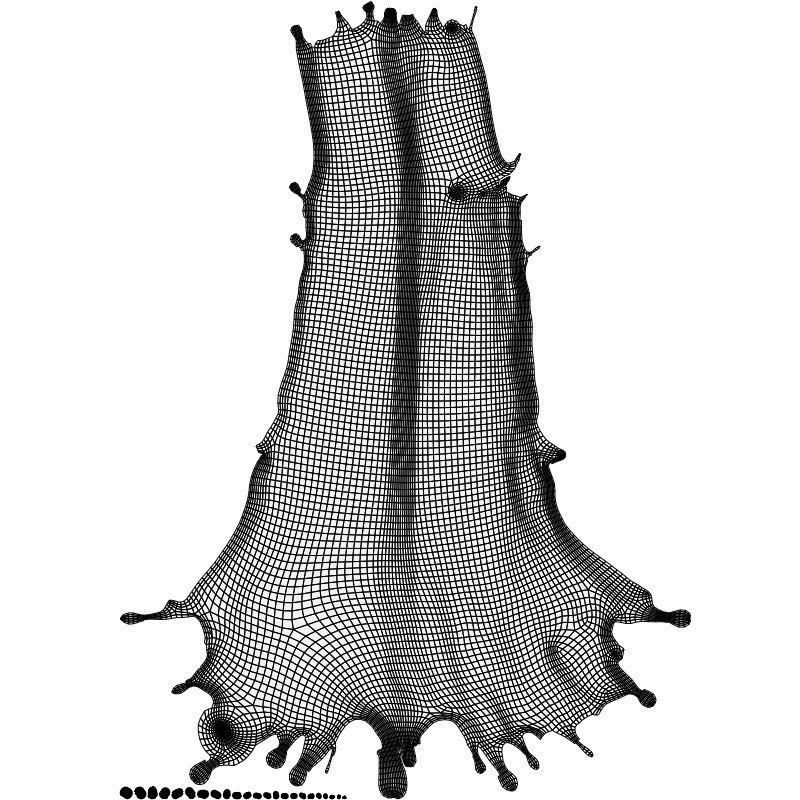 Milk Splash liquid 04 3D model_6
