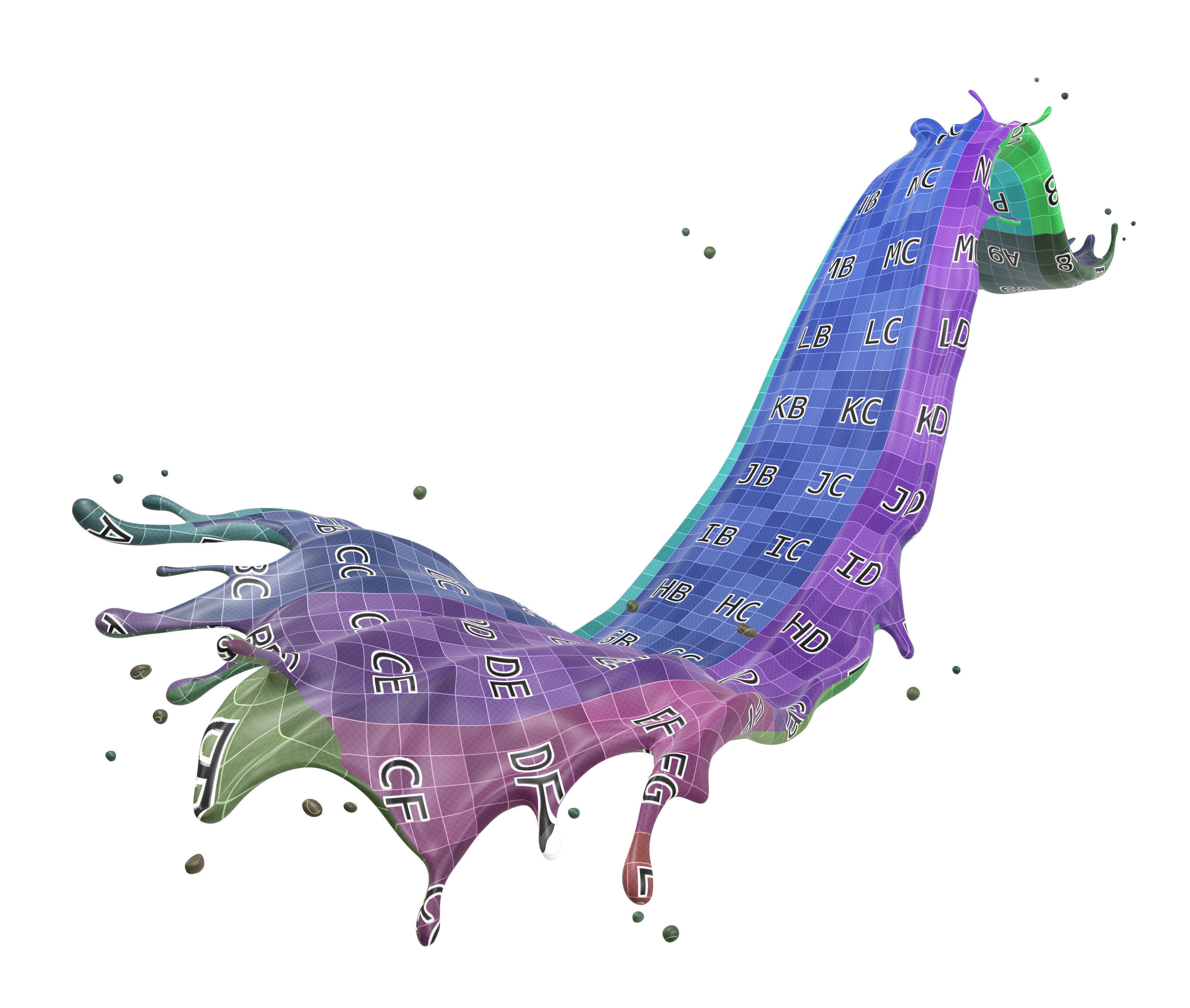 Milk Splash liquid 04 3D model_7