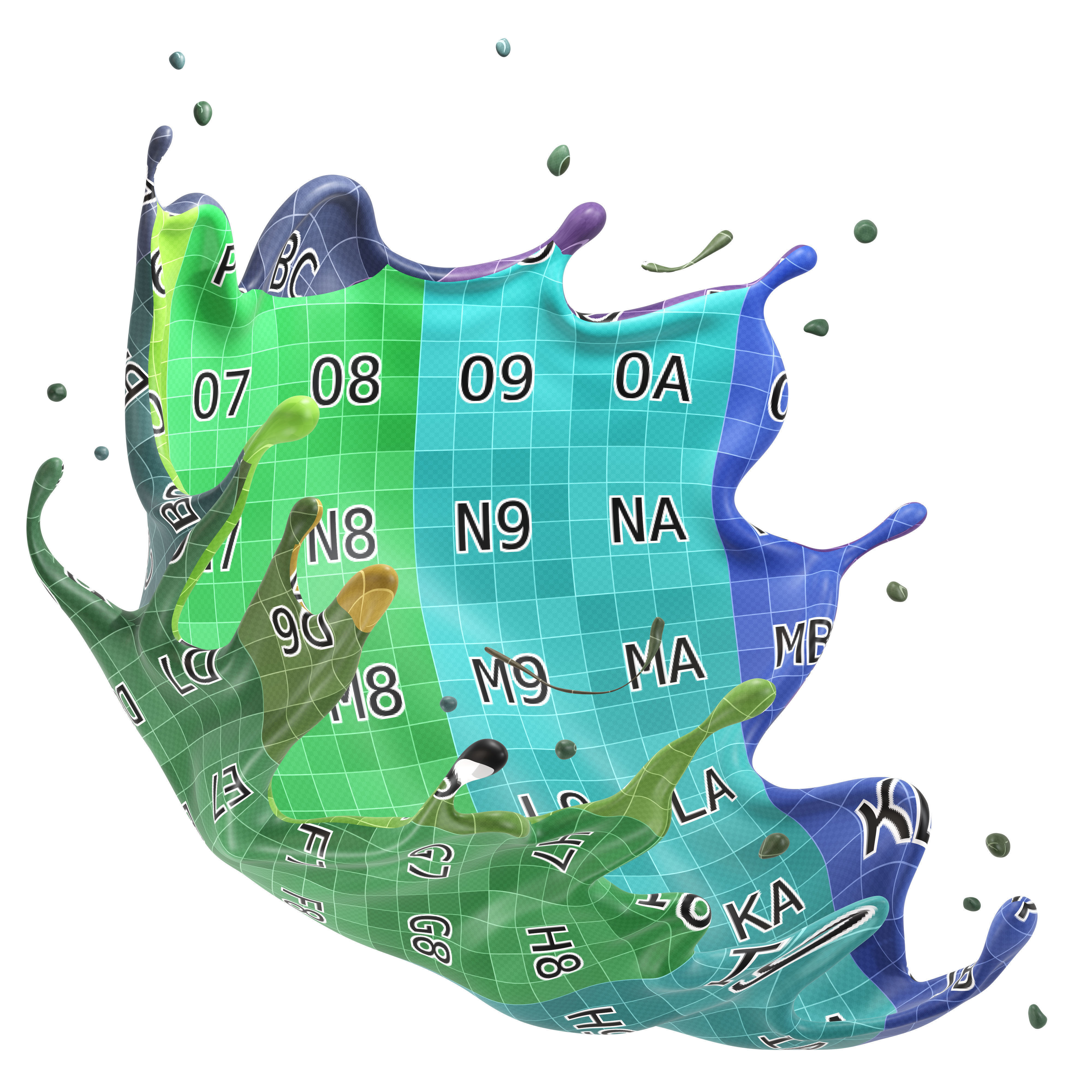 Milk Splash liquid 05 3D model_7