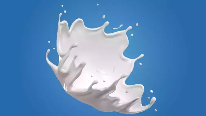 Milk Splash liquid 05 3D model
