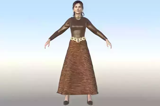 Rebecca  Low-poly 3D model