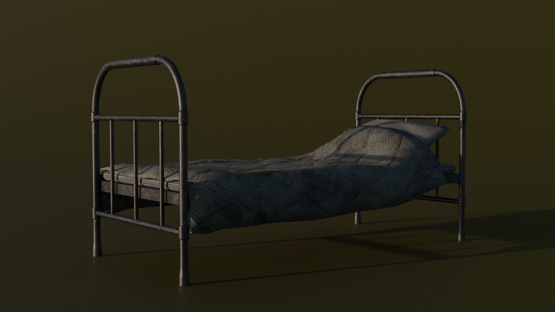 The bed is army 3D model_3