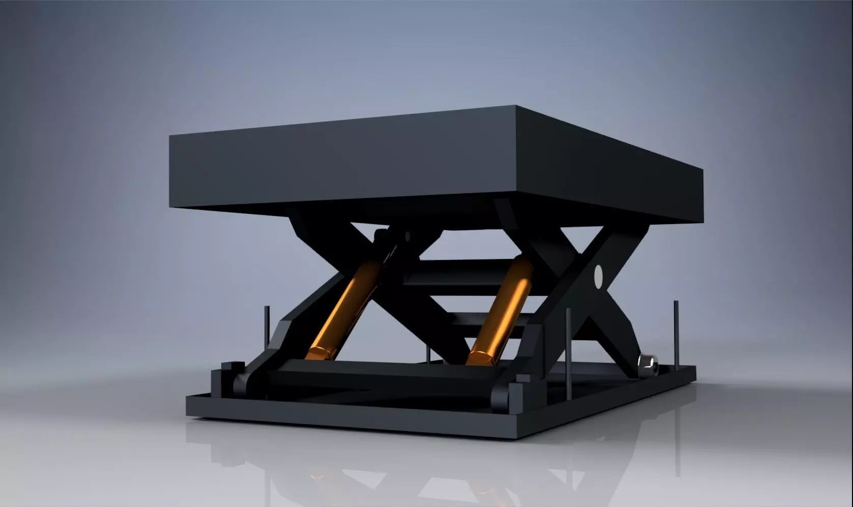 Hydraulic lifting table 3D model