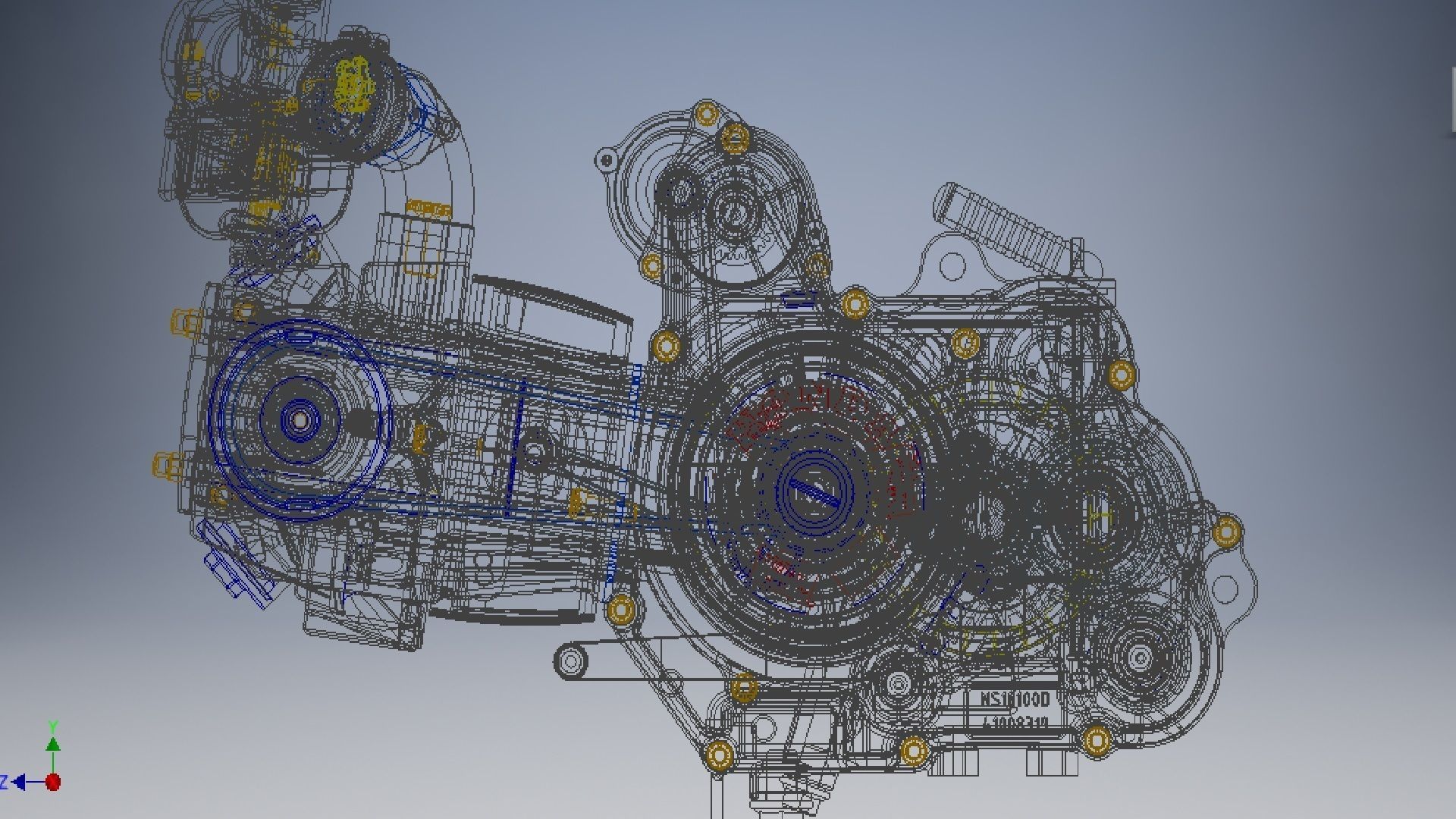 Motorcycle Engine Assembly 3d model 3D model_1