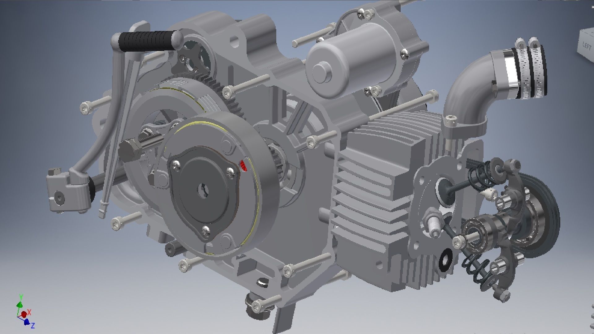Motorcycle Engine Assembly 3d model 3D model_5