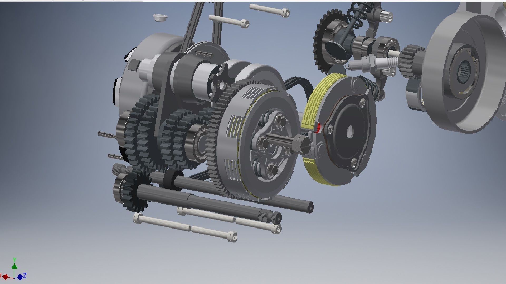 Motorcycle Engine Assembly 3d model 3D model_12