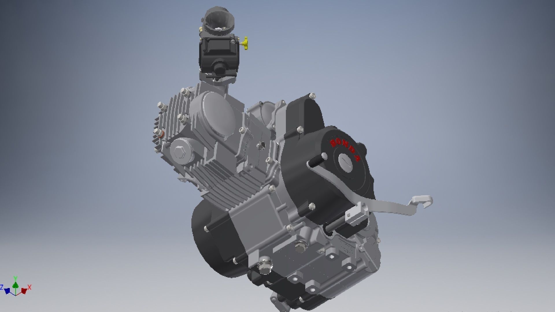 Motorcycle Engine Assembly 3d model 3D model_13