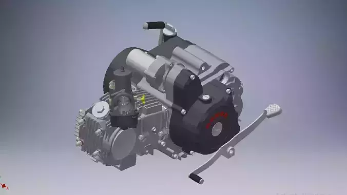 Motorcycle Engine Assembly 3d model 3D model