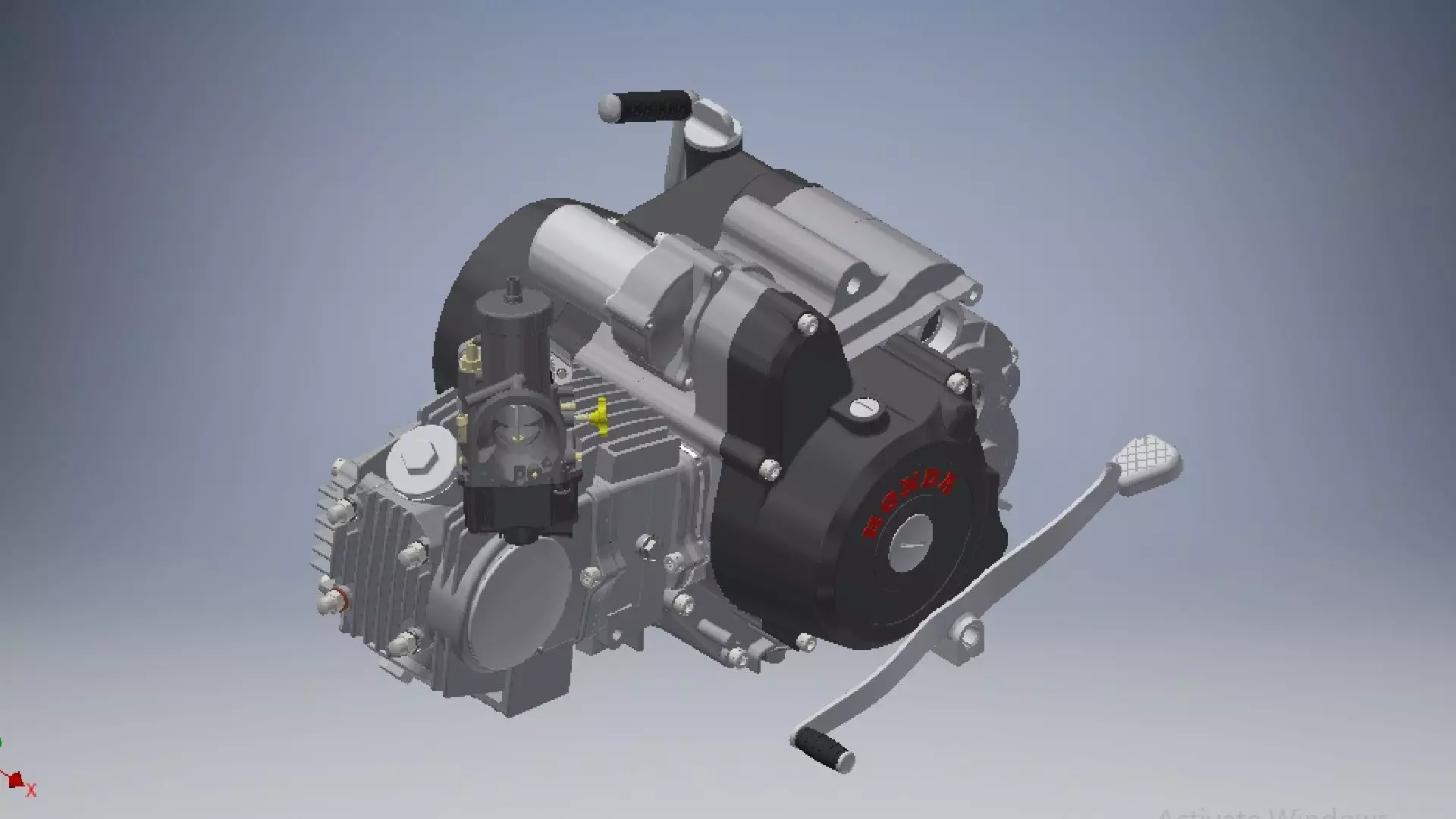 Motorcycle Engine Assembly 3d model 3D model_0