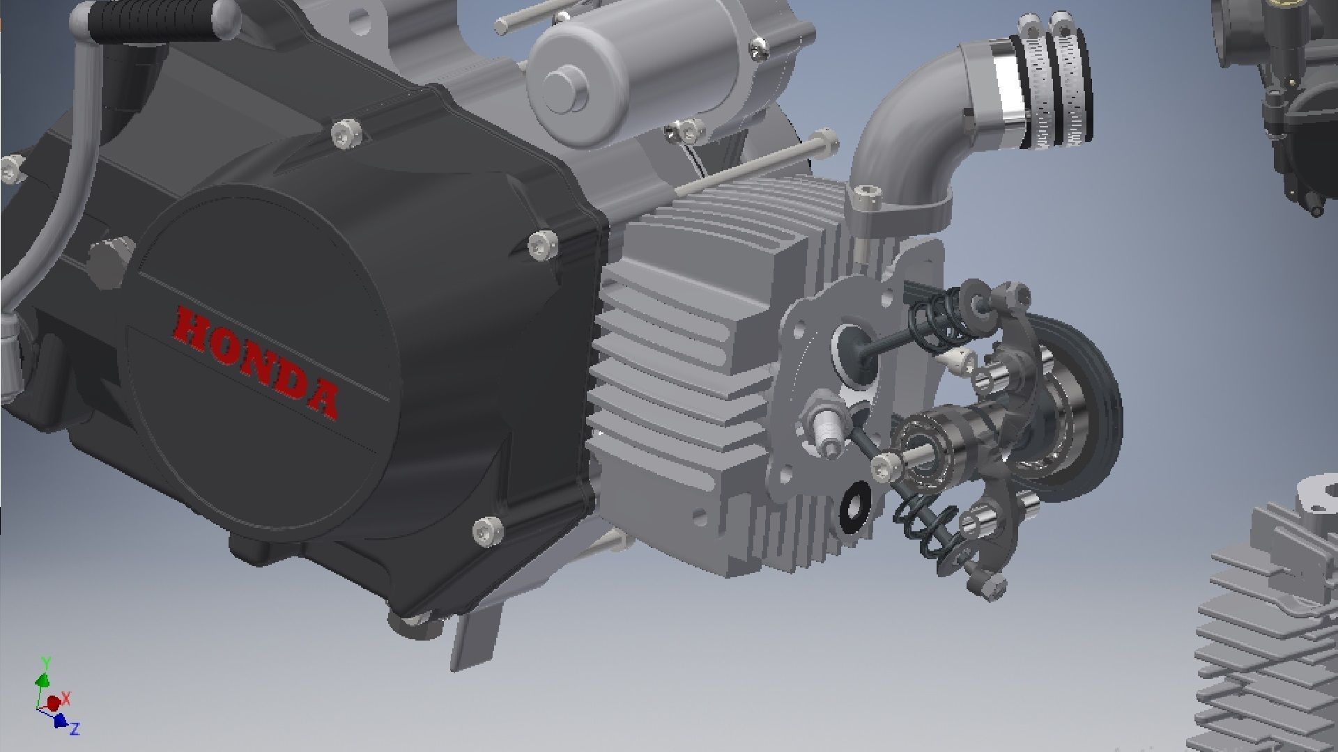 Motorcycle Engine Assembly 3d model 3D model_9
