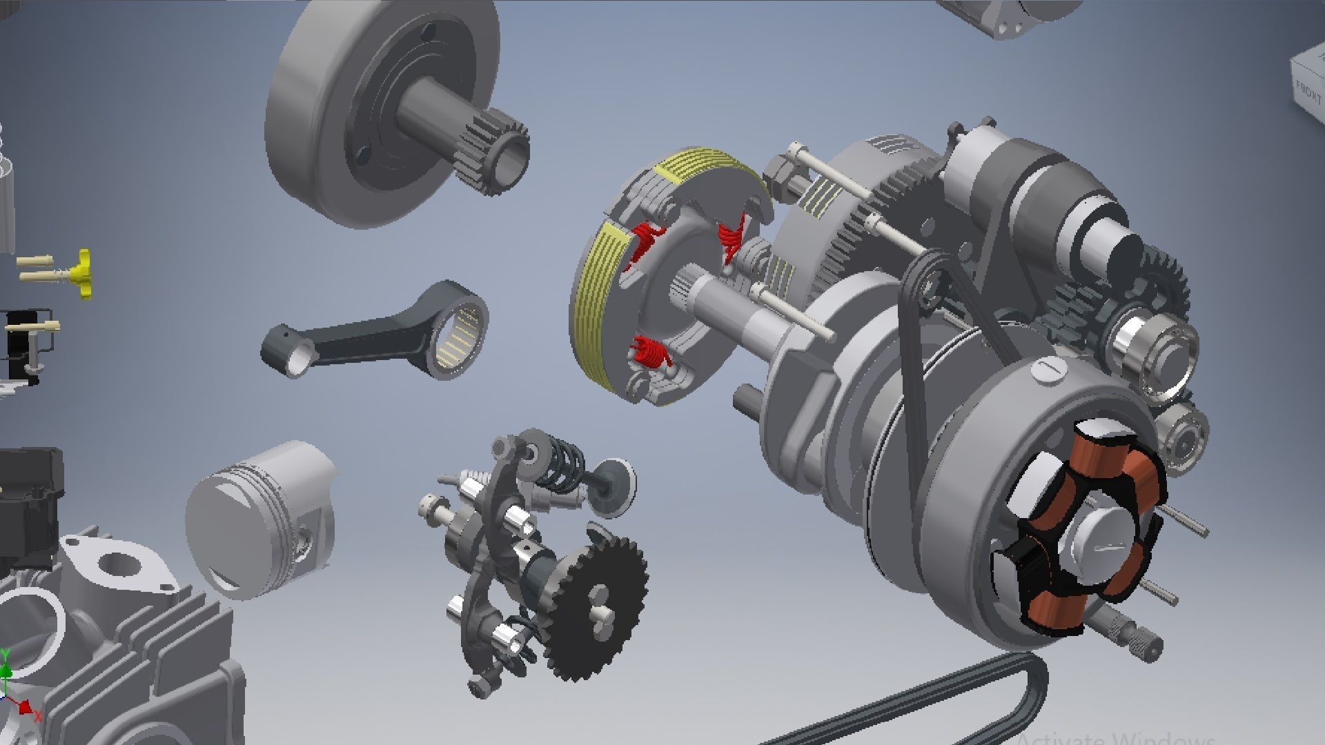 Motorcycle Engine Assembly 3d model 3D model_11