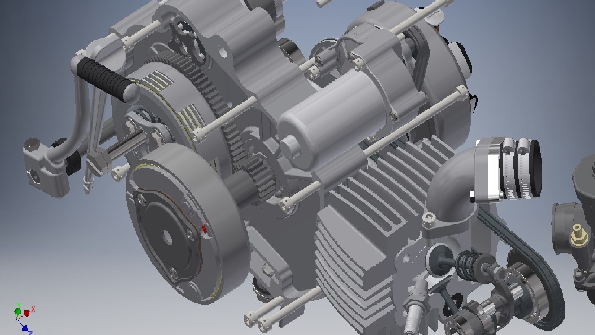 Motorcycle Engine Assembly 3d model 3D model_6