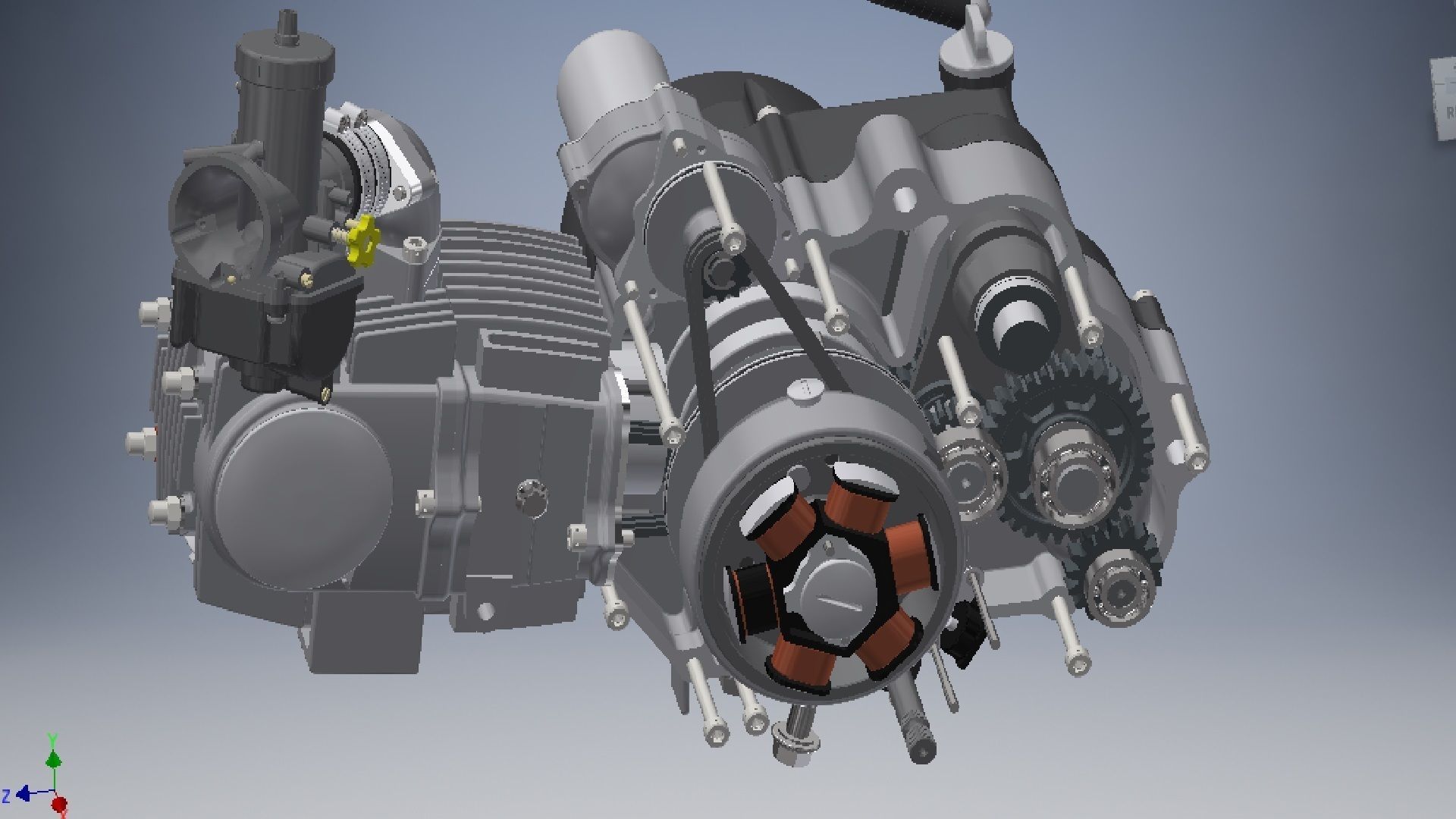 Motorcycle Engine Assembly 3d model 3D model_4