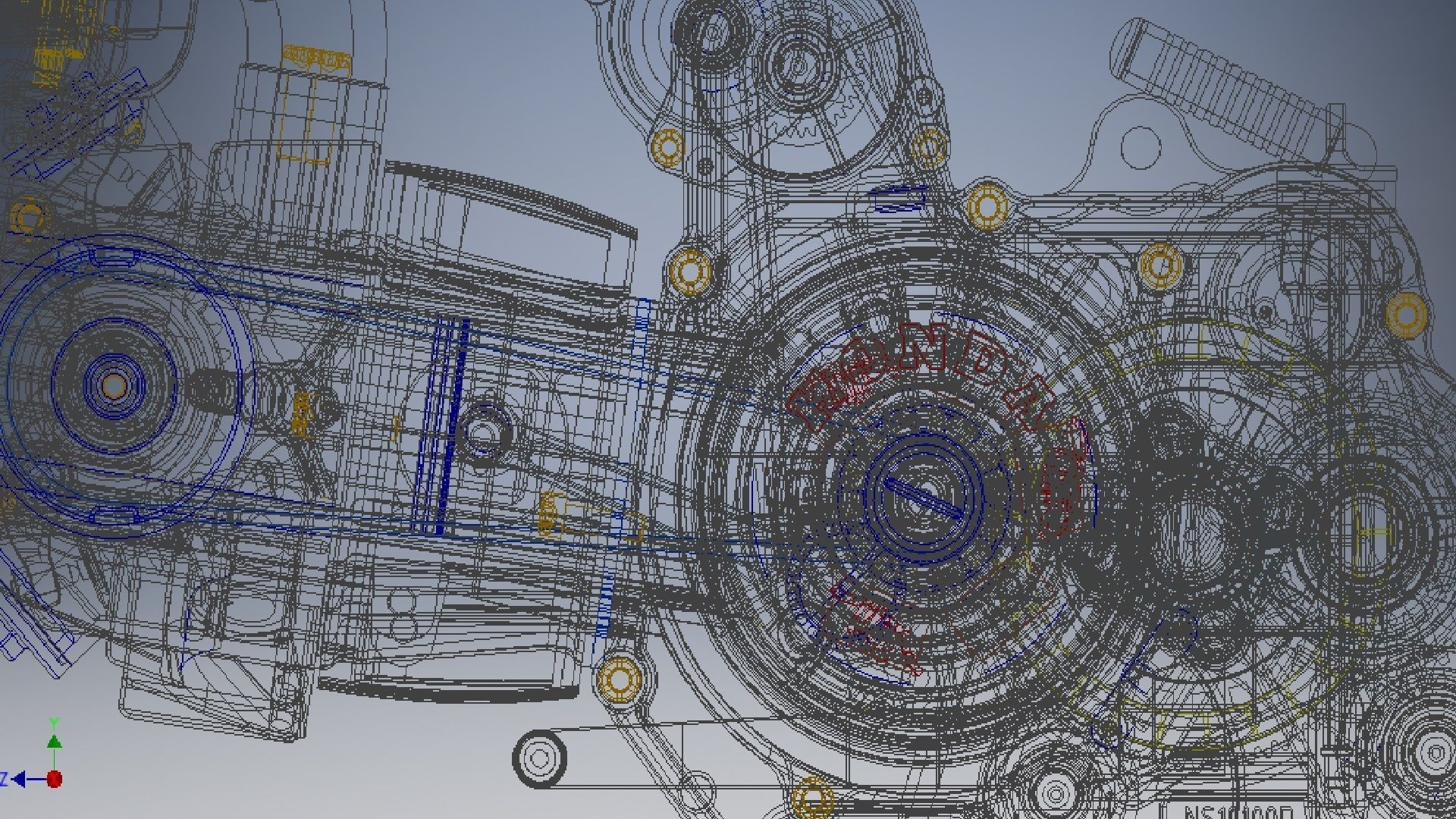 Motorcycle Engine Assembly 3d model 3D model_2