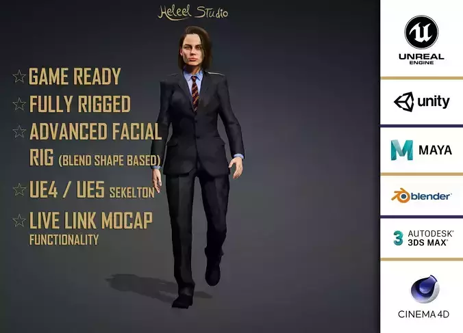 High Quality Realistic Female Grey Suit
