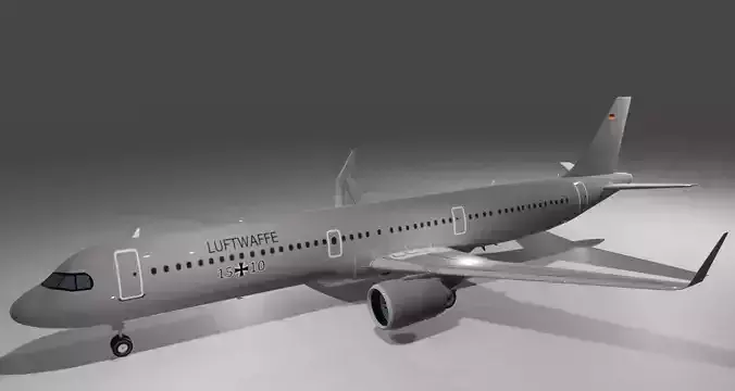 Luftwaffe German Airforce Airbus a321neo LR 3D Model Low-poly 3D model