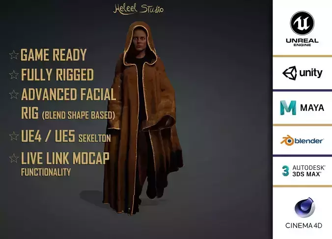 High Quality Realistic Female Fantasy Witch Cape