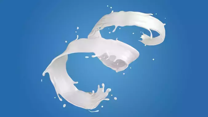 Milk Splash liquid 06 3D model