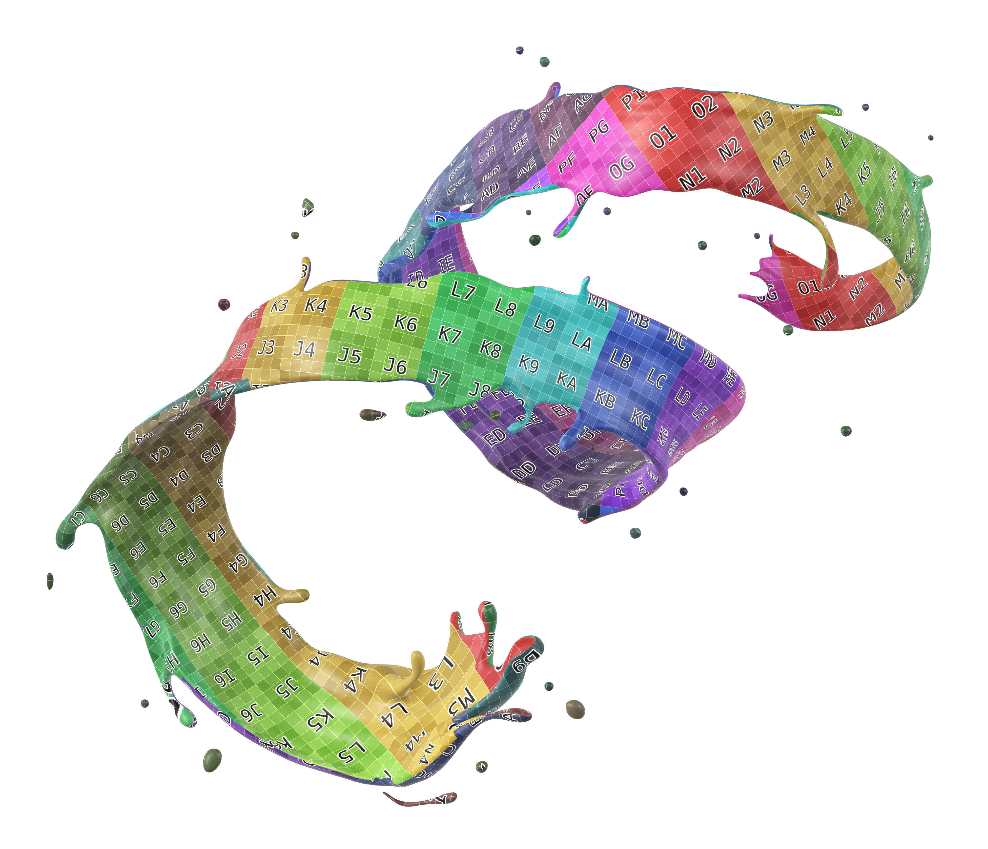 Milk Splash liquid 06 3D model_7