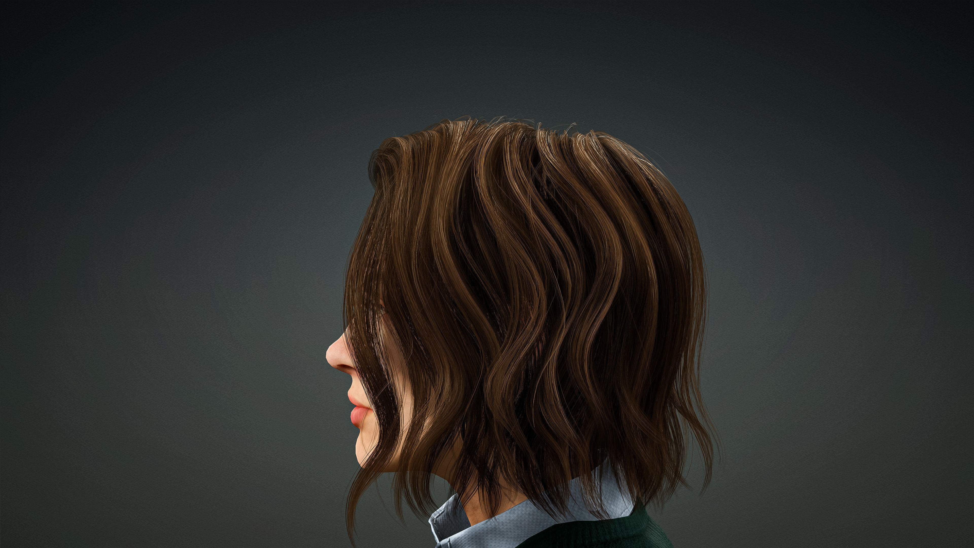 High Quality Realistic Female Casual Jeans and Shirt Low-poly 3D model_12