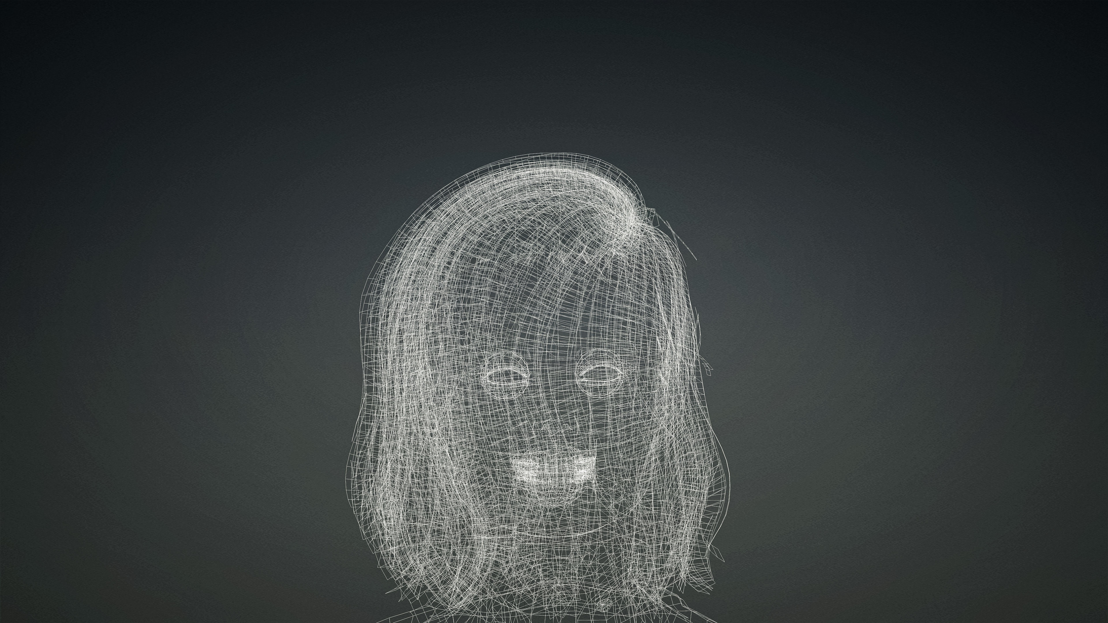 High Quality Realistic Female Casual Jeans and Shirt Low-poly 3D model_22