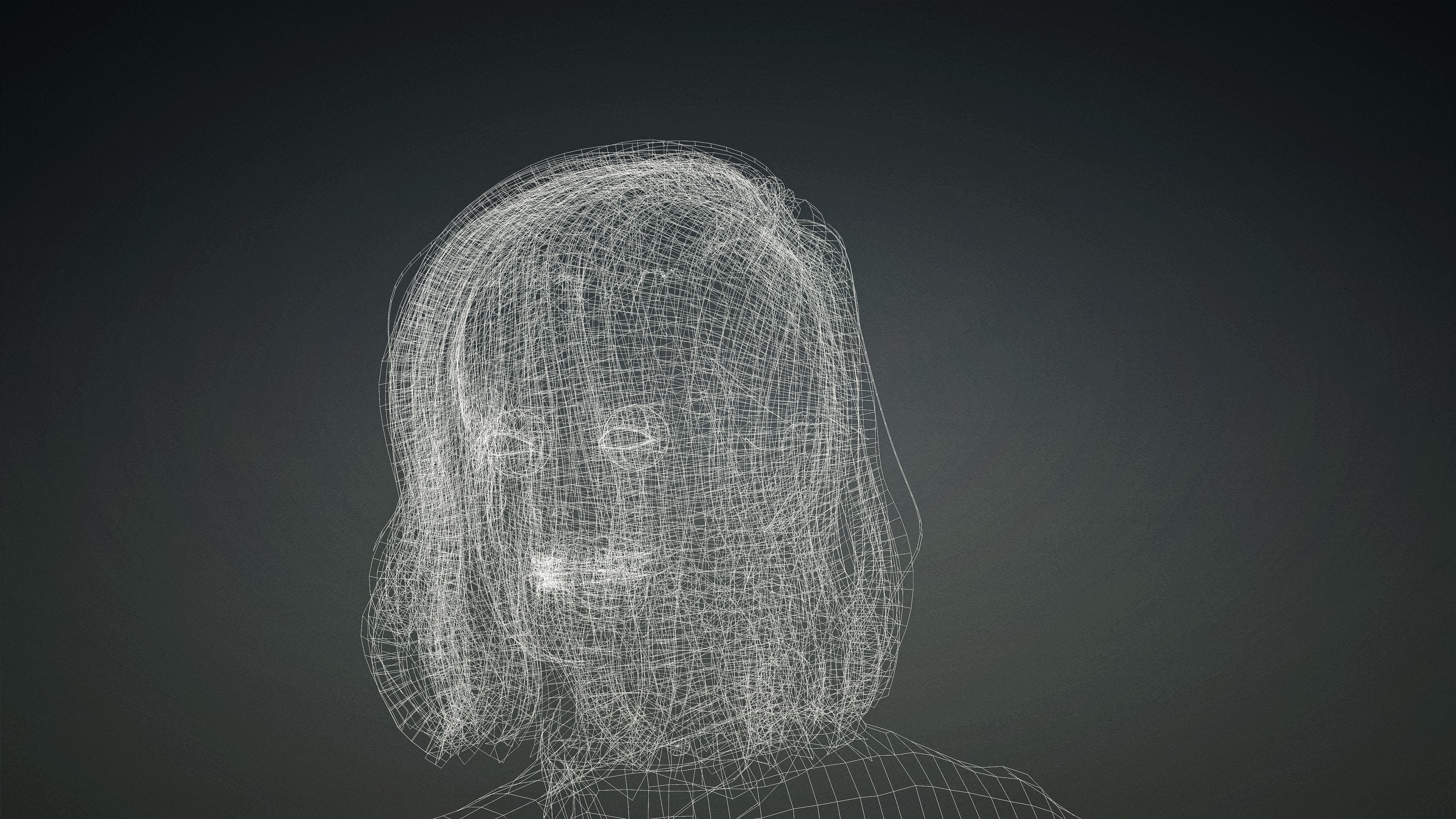 High Quality Realistic Female Casual Jeans and Shirt Low-poly 3D model_21