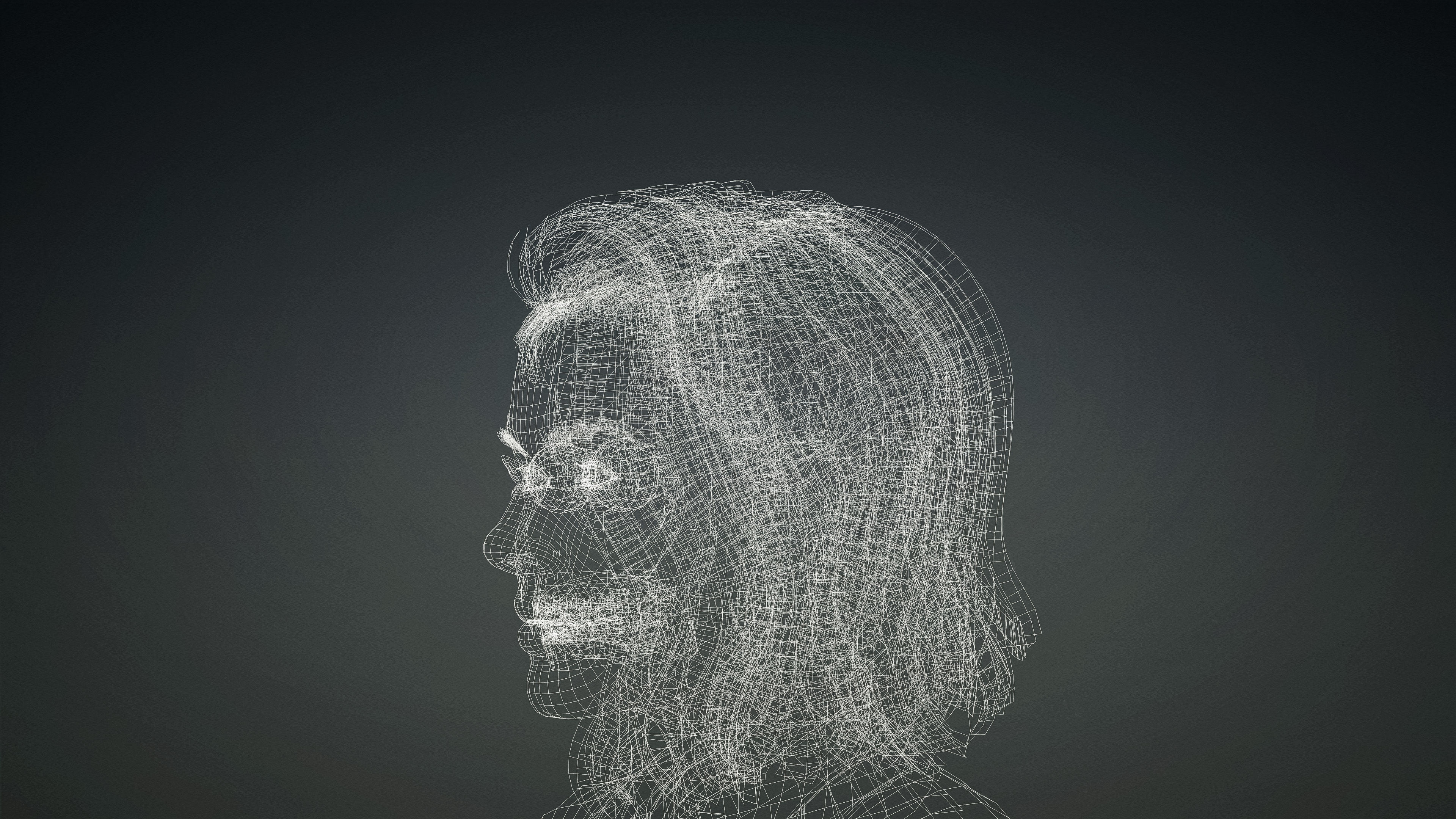 High Quality Realistic Female Casual Jeans and Shirt Low-poly 3D model_18