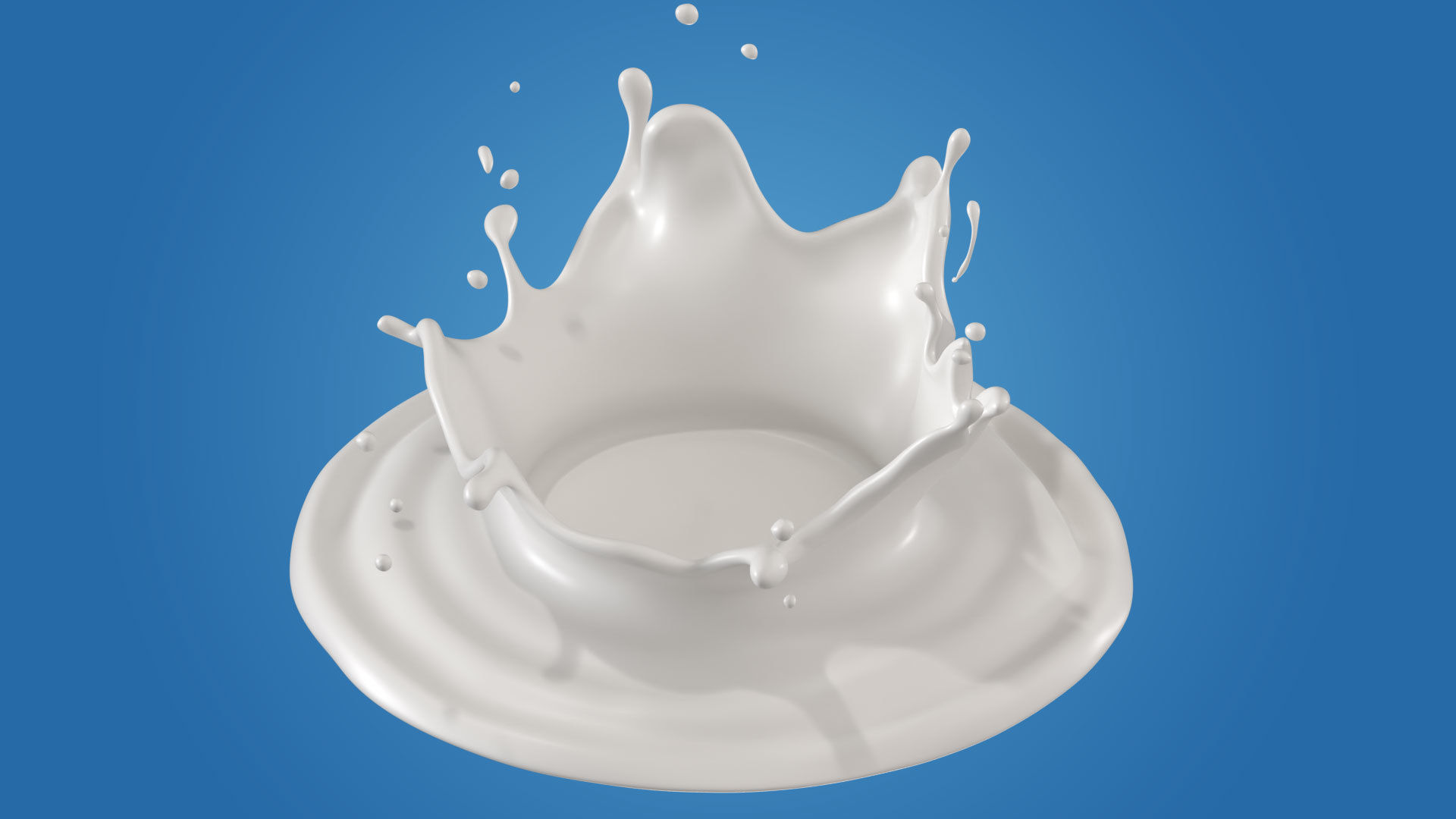 Milk Splash liquid 07 3D model_2