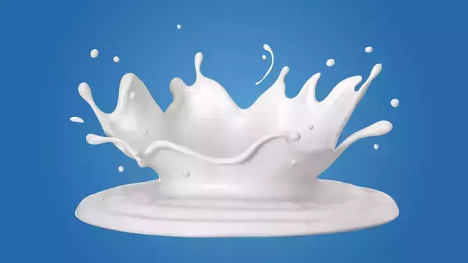 Milk Splash liquid 07 3D model