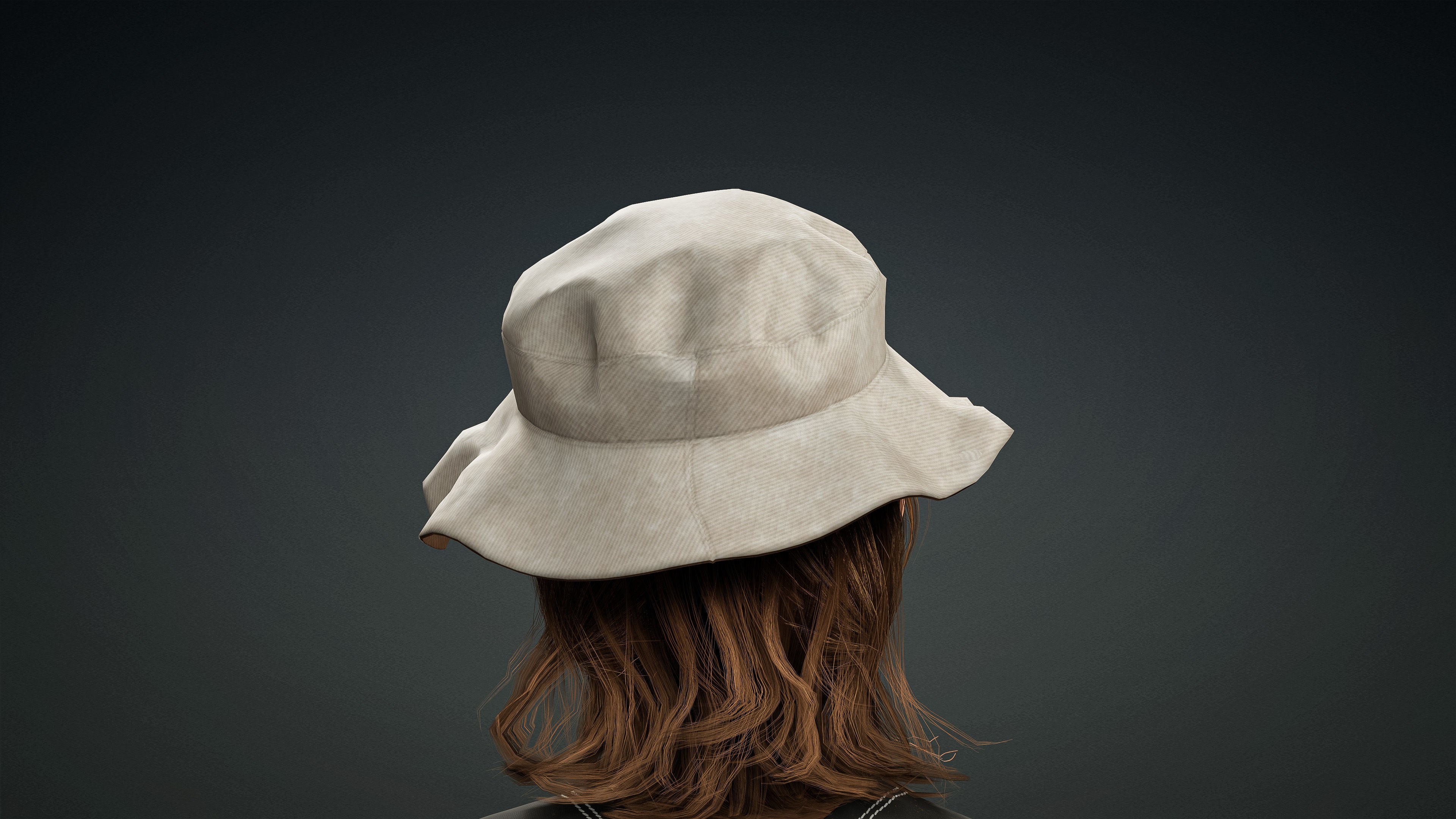 High Quality Realistic Female Tourist Cargo Low-poly 3D model_15