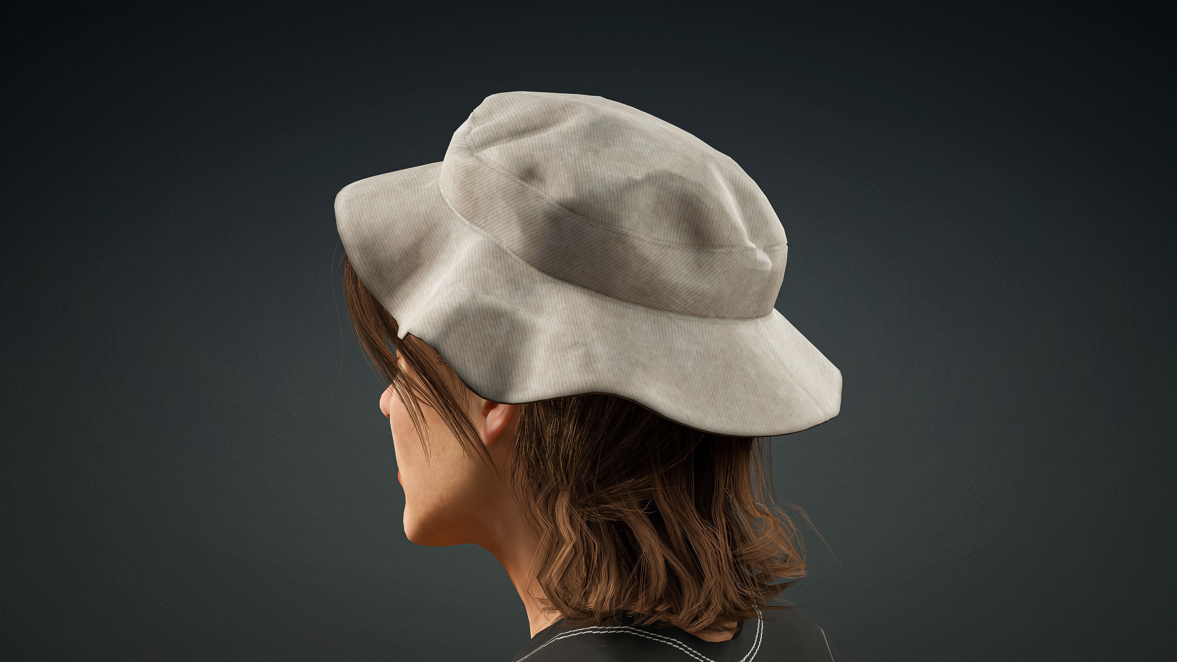 High Quality Realistic Female Tourist Cargo Low-poly 3D model_13