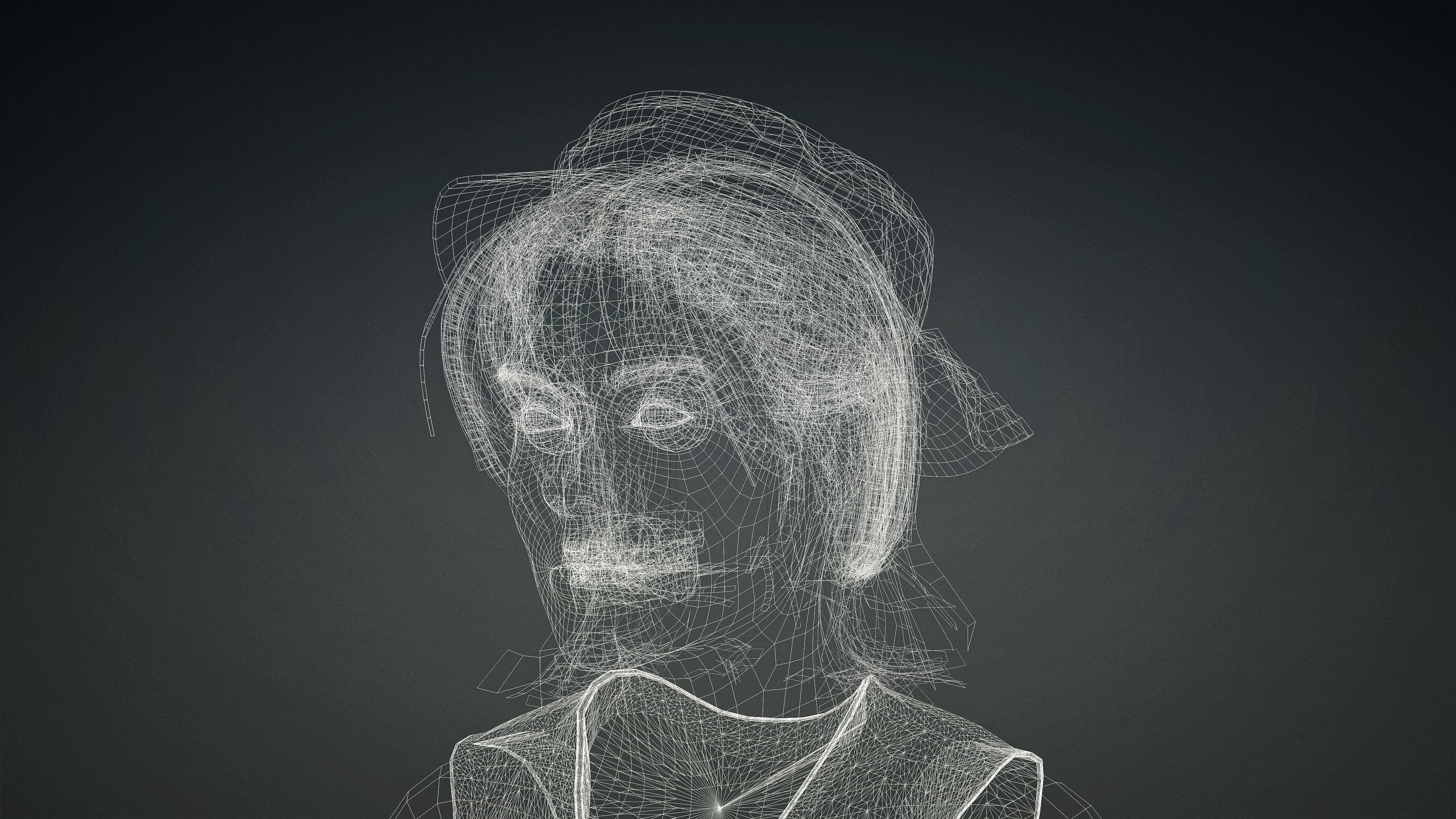 High Quality Realistic Female Tourist Cargo Low-poly 3D model_17