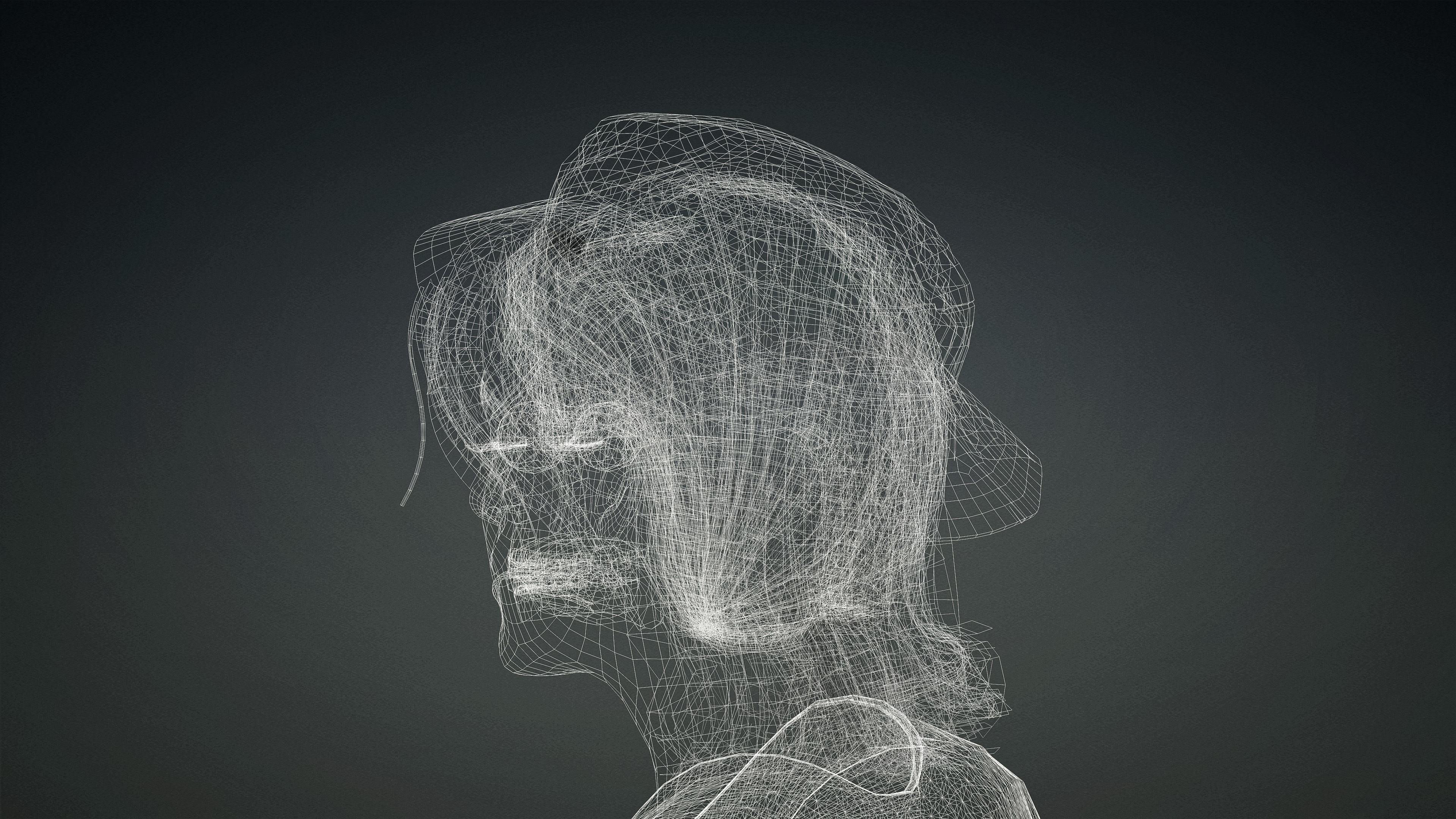 High Quality Realistic Female Tourist Cargo Low-poly 3D model_20