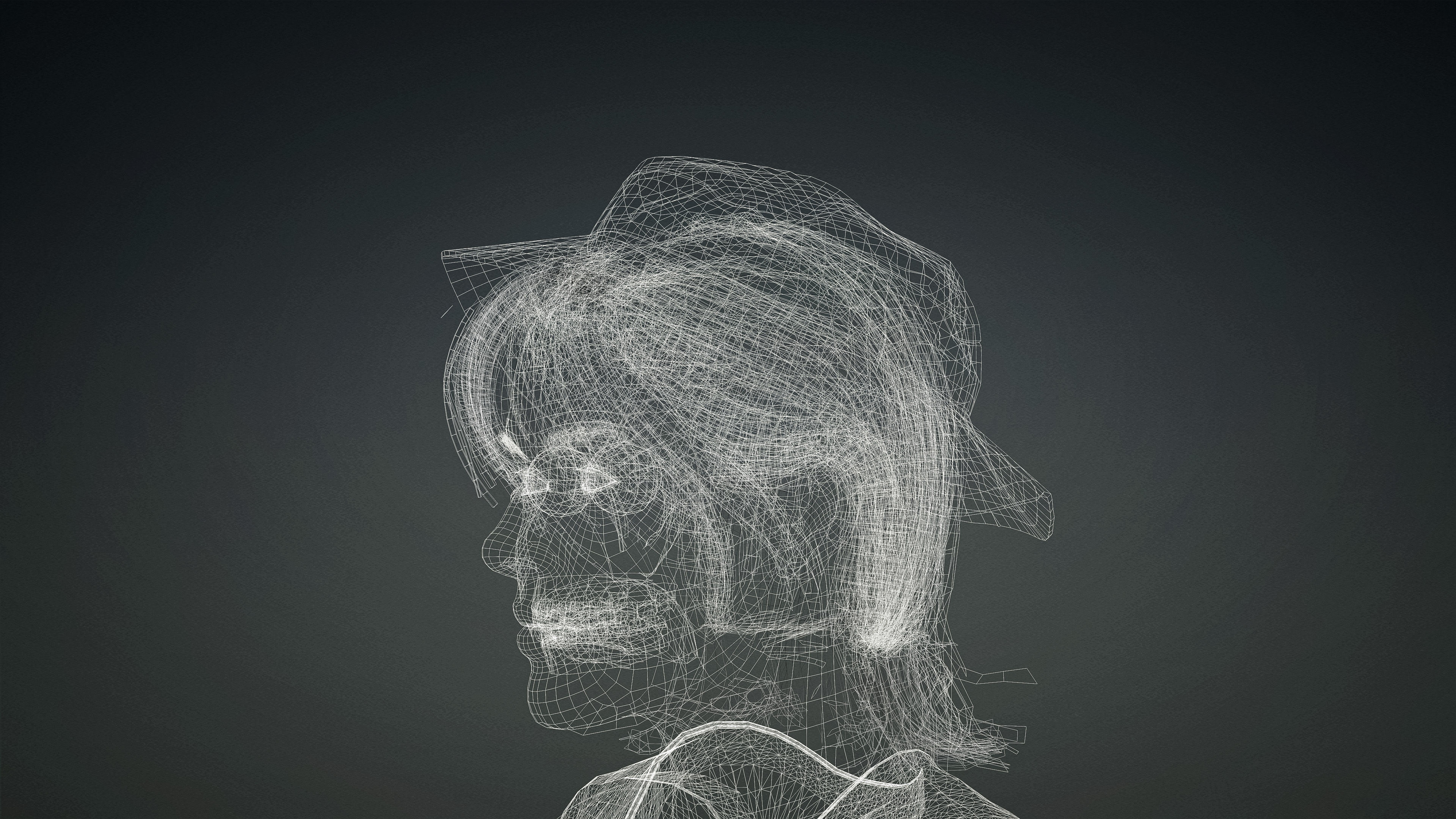 High Quality Realistic Female Tourist Cargo Low-poly 3D model_18