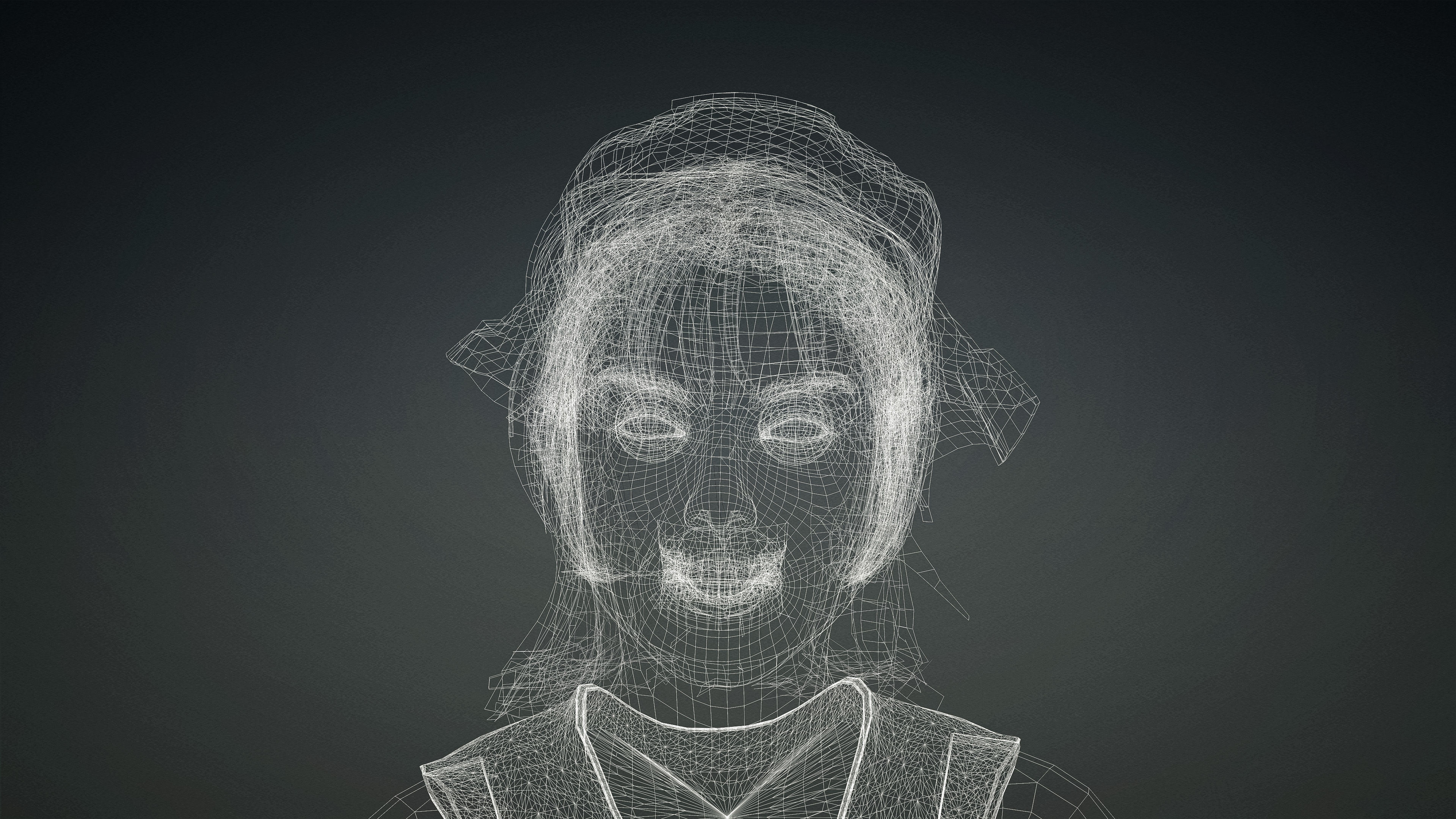 High Quality Realistic Female Tourist Cargo Low-poly 3D model_16