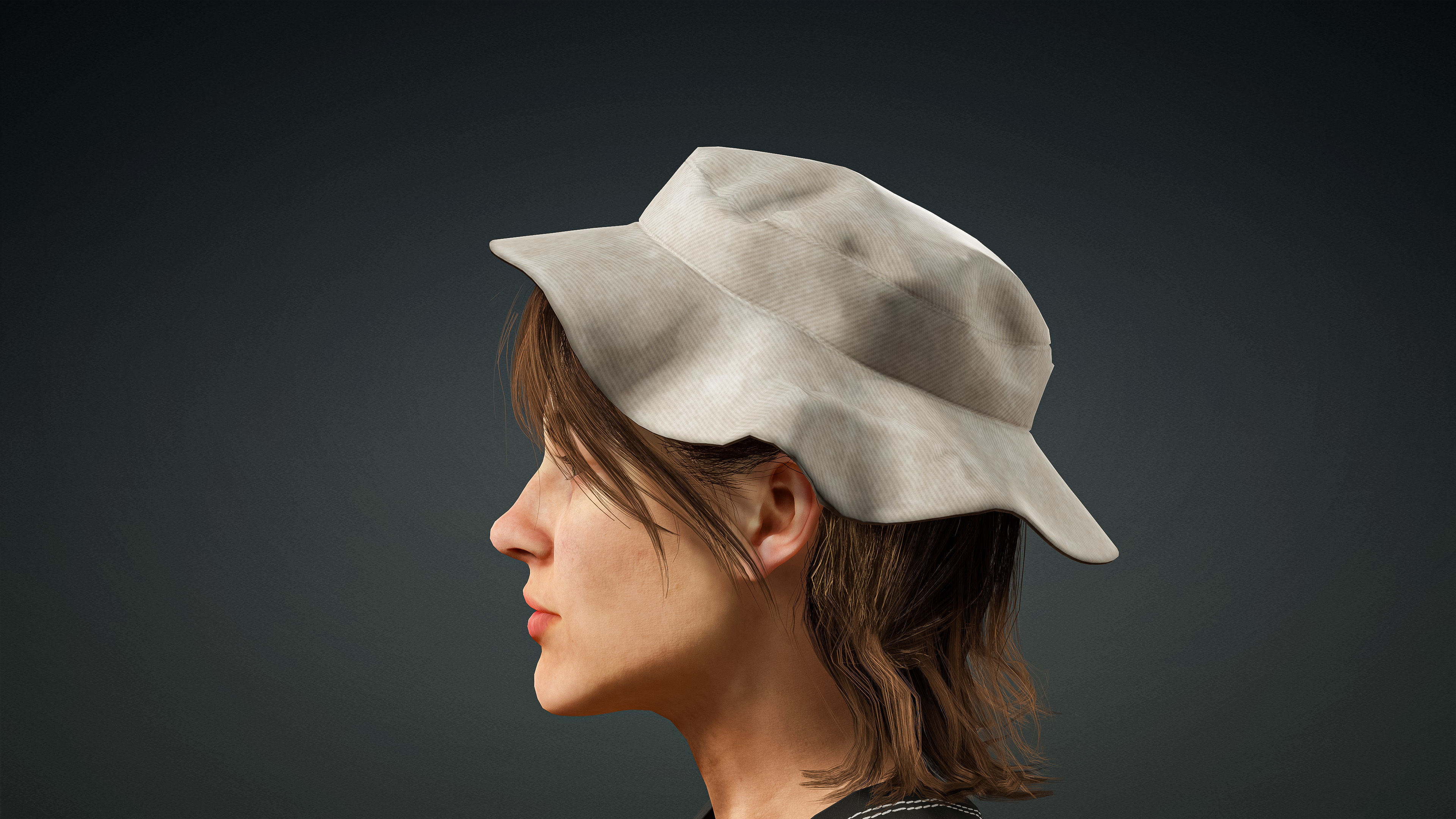 High Quality Realistic Female Tourist Cargo Low-poly 3D model_12