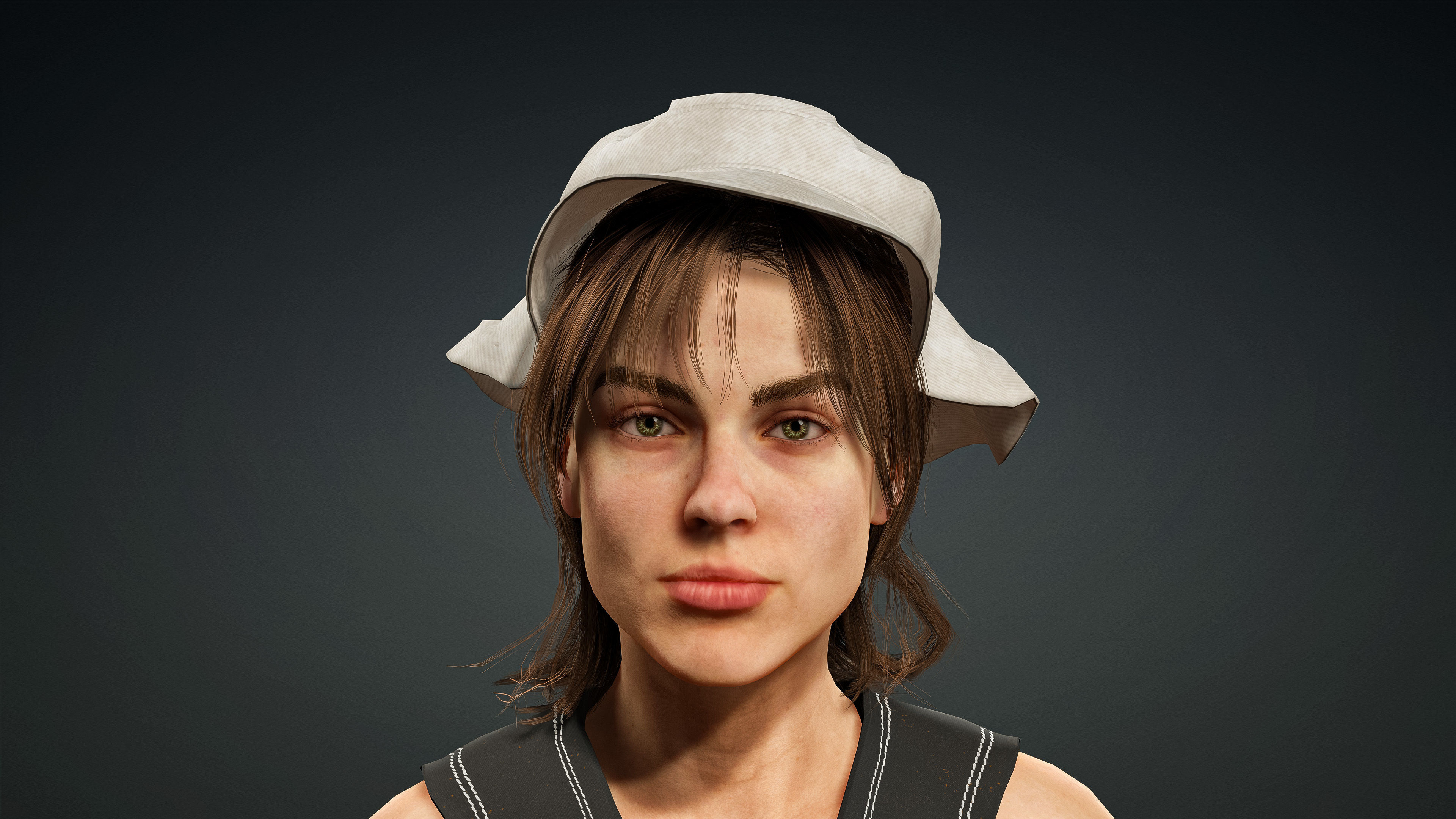 High Quality Realistic Female Tourist Cargo Low-poly 3D model_2