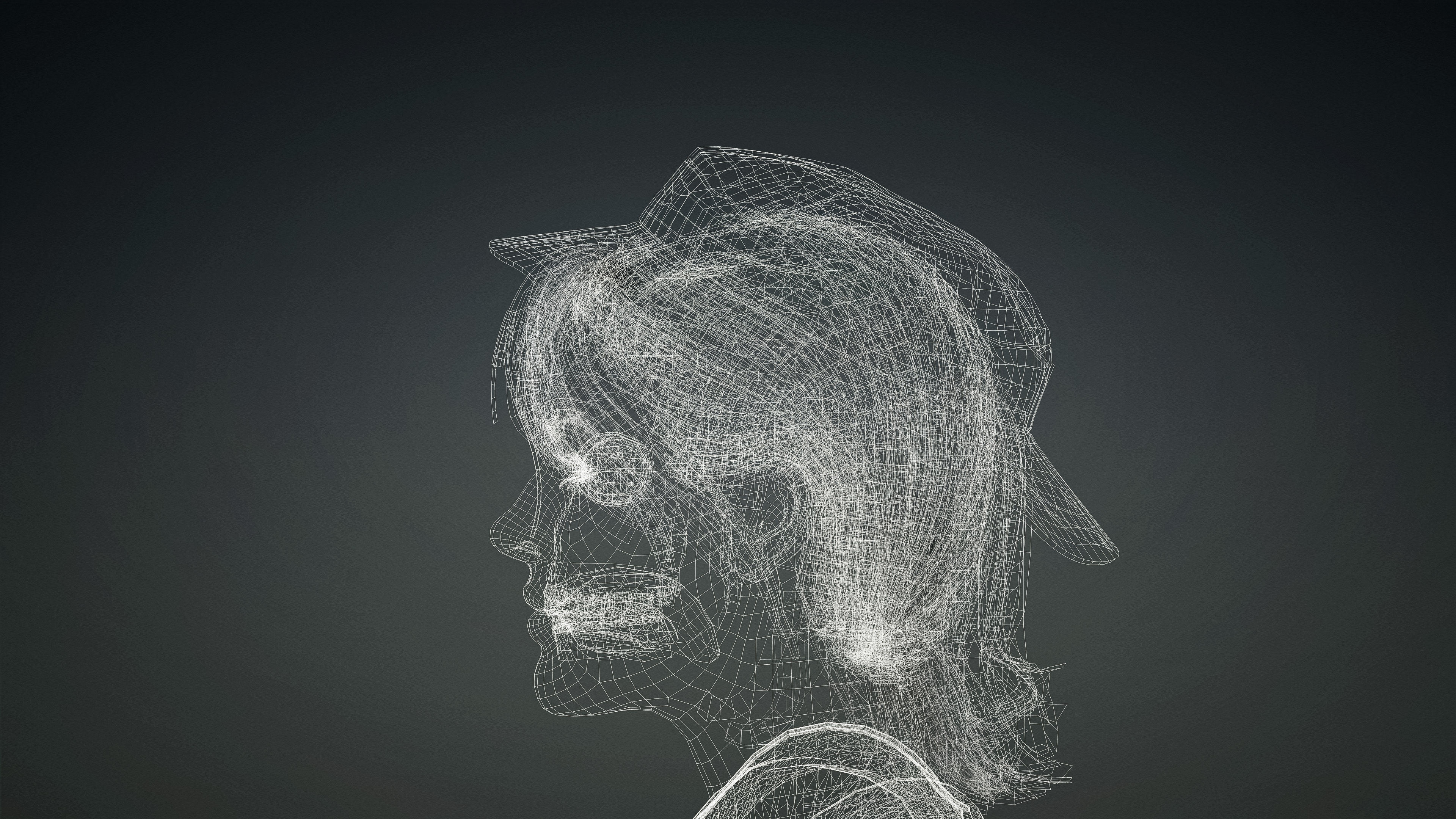 High Quality Realistic Female Tourist Cargo Low-poly 3D model_19