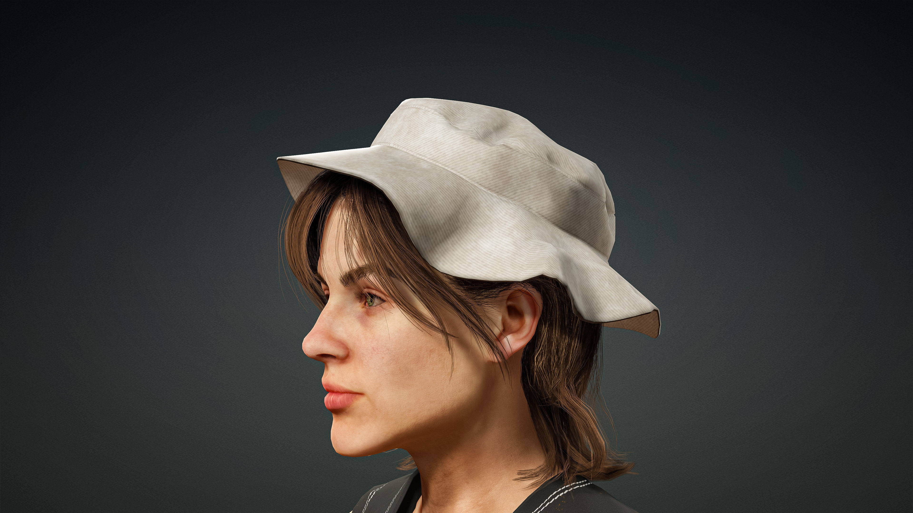 High Quality Realistic Female Tourist Cargo Low-poly 3D model_11