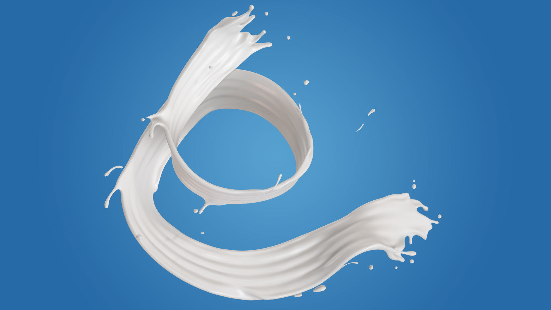 Milk Splash liquid 09 3D model_2