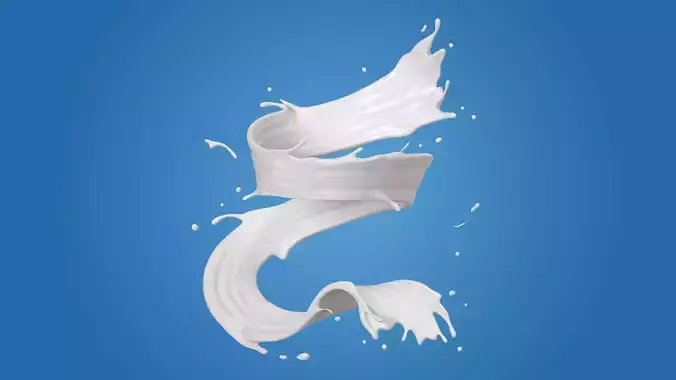 Milk Splash liquid 09 3D model