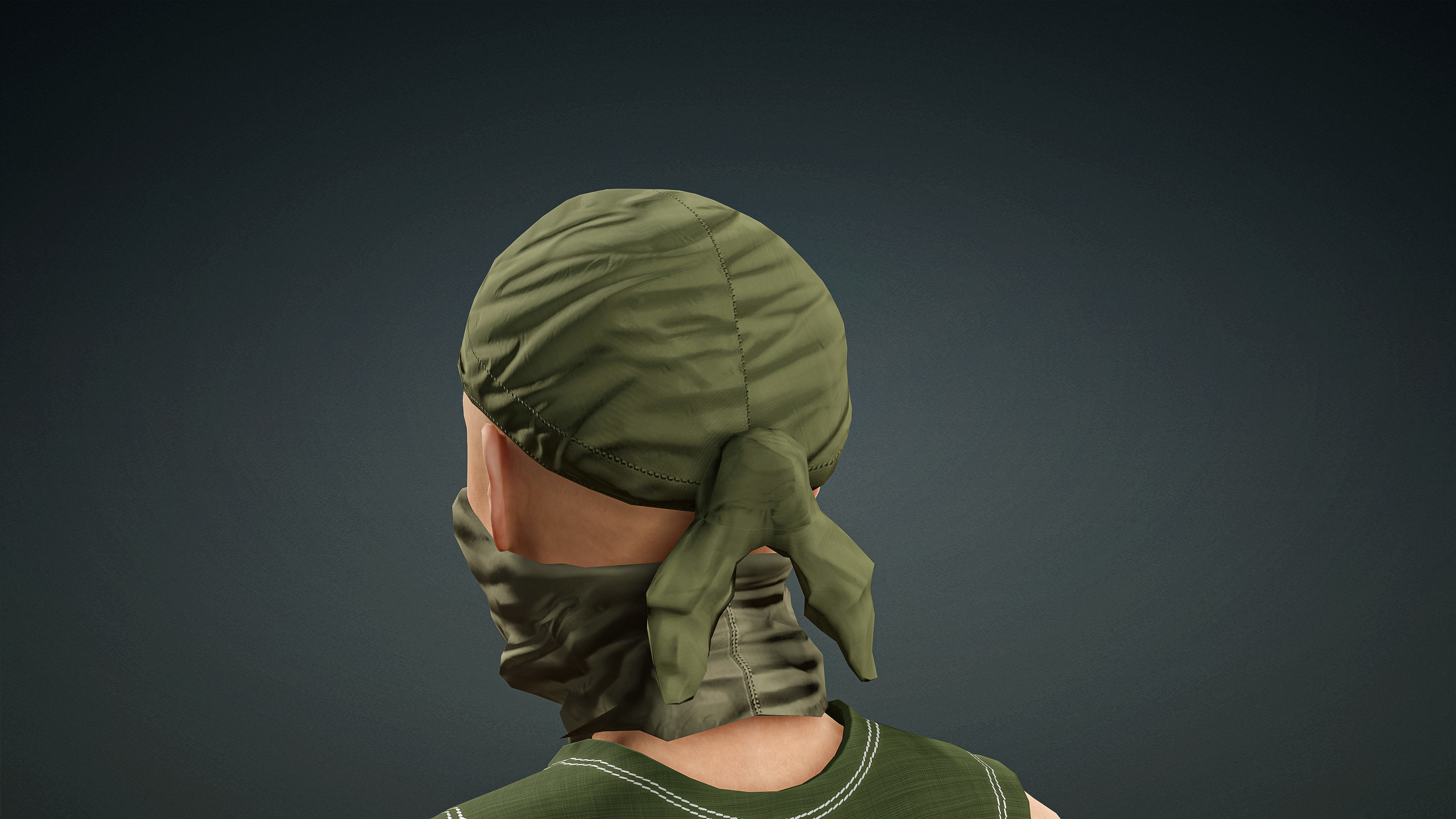 High Quality Realistic Female Military Cargo Low-poly 3D model_14