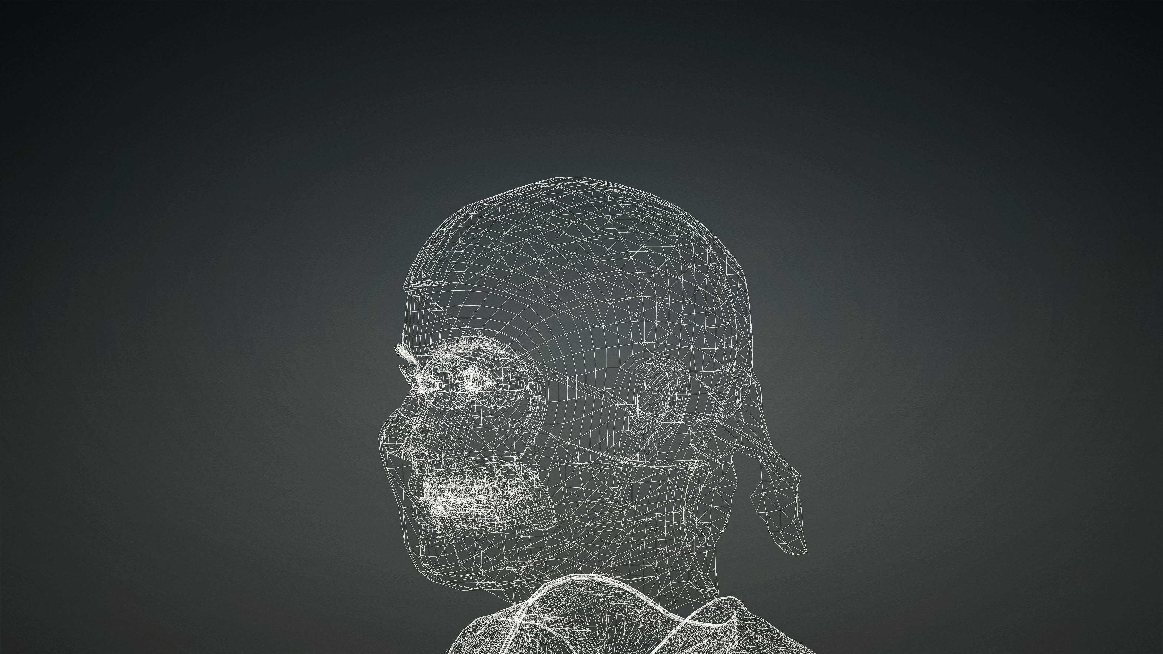 High Quality Realistic Female Military Cargo Low-poly 3D model_18